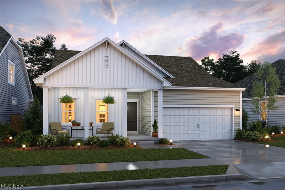 QUICK MOVE-IN GOLDENROD model floor plan newly introduced here at Harvest Meadows. Reflects the "FARMHOUSE Look" interior
finish palette an open concept floor plan! Come inside through the welcoming foyer and you will be impressed by the design, it reflect
the way people want to live today! Beautiful kitchen including large island, overhead pendant lighting, space for barstools for casual
meals, with quartz counter tops, white 42" Aristokraft cabinets. Eat-in kitchen flows to the great room, through to dining area, grand
vaulted ceilings too. Luxury Vinyl Plank, flooring throughout the first floor, neutral carpet in bedrooms. Laundry room situated off of
the hallway. Rest easy in luxury in owners suite which includes bathroom and large walk-in closet. Three additional bedrooms and
shared bathroom completes the living area. You will appreciate generous yard to enjoy and a covered patio off the dining room sliding
glass door! Landscaping included, seeded front, back and side yard with landscaped bed at front elevation. A warranty is included. All
ready just unpack and your home. Occupancy estimated early MAY . NOTE: Midview School System