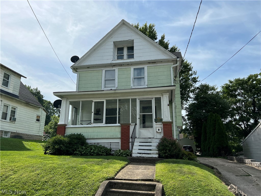 Looking for a spacious, 4-bedroom home in Barberton?? Look no further! This beautiful property has character at every turn and thankfully the beautiful woodwork is still beautiful from the original build. The kitchen has a fabulous nook by the backdoor with additional cabinets - great for storage! Upstairs there is nice sized bedrooms with an oversized full bathroom! Off of the bathroom there is a room that can be used as a walk-in closet or a sitting room. The entire second floor has beautiful hardwood floors underneath - this house has all of the potential for you to make it your own! The 3rd floor has a large additional bedroom - the seller stated that the window unit helped keep it really cool in the summer! The owner has taken great care of the home and completed the following updates: Central Air installed and new furnace in 2009, Hot water tank replaced in 2006, new refrigerator and stove in 2018, New Gutters 2018, Roof replaced in 2020. Chimney liner was replaced - 2014, Waterl