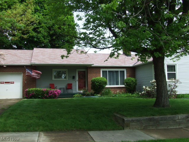 Fantastic 2-bedroom Ranch with 2 full baths!  Includes large living room with fireplace and sliders to deck, formal dining room with built-in china cabinet, eat-in kitchen leading to sunroom and two roomy bedrooms.  Finished basement offers full bathroom, 3 separated rec rooms (one with fireplace), workshop and laundry room.  It's on a double lot giving you .3 acres, attached garage with water, shed, deck, front porch, all in convenient location.  Updates include boiler less than one year old, electric box one month old, H2O -6 years, roof 4 years, siding 5 years, most windows 2 years, reglazed tub on main floor.  Hardwood floors under carpet.  Home Warranty.