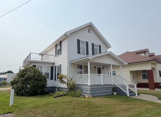 This charming and beautifully maintained two-story home is in a convenient location within walking distance to the school. Full of character, this home features beautiful natural woodwork and hardwood floors. This home has 3 bedrooms, 2 full baths, and a 2-car detached garage. The spacious main level offers a large living room with an open staircase, a formal dining room, and a nicely updated kitchen with Corian countertops. A versatile bonus room with an attached full bath provides the perfect space for a home office, or potential for a first-floor bedroom or laundry room. A convenient mudroom just off the kitchen adds valuable storage and functionality. Upstairs there are three bedrooms and the second full bath, including a bedroom with access to a private balcony. Outside, enjoy a large 43x170 fenced-in yard, a private back patio, and a brand-new covered front porch. Numerous updates have been completed that include a newer furnace and central air, new gas hot water tank, brand-new microwave, updated 200-amp electrical box, newer gutters and vinyl replacement windows, and a new sewer line from the upstairs bathroom to the basement. This move-in-ready home offers immediate possession and combines timeless character with important modern updates.