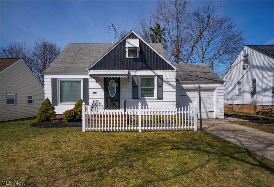 Welcome to this charming 3 Bedroom Cape Cod ! Minutes from Legacy Village and Beachwood mall ! Updated kitchen with New white cabinetry. Refinished natural wood flooring in Living room and first floor bedrooms. Fresh coat of paint in the entire first floor. Upstairs walks into a large third bedroom with a walk in closet and additional built in storage space. Outside offers freshly landscaped shrubs and beds, with brand new concrete stone walkway around house to the backyard. Off the back of home is a beautifully redone 3 season room ! Schedule your private showing today, this home home wont  last ! Agent Directly Related to Seller