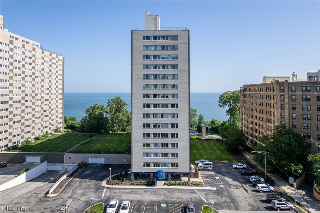 Situated on the 16th floor of Marine Towers East, this move-in ready high-rise condo offers breathtaking views of Lake Erie and the Cleveland skyline. This pet-friendly building is ideally located just minutes from Edgewater Park, the marina, the Cleveland Bikeway, Whiskey Island, and downtown, making it perfect for both outdoor enthusiasts and those who enjoy city living.
Inside, the open-concept layout features neutral tones, warm flooring, and expansive windows that fill the space with natural light while showcasing beautiful lake views. The kitchen is equipped with white cabinetry, matching appliances, a stylish backsplash, and generous counter space, creating a functional and inviting setting. The bedroom is comfortably sized with double closets, and the newly remodeled bathroom offers timeless finishes.
This unit includes a new electrical panel, dishwasher, and garbage disposal. Positioned directly below the top floor, there is no unit above. One level up, enjoy the party room and rooftop access, ideal for taking in the lake breeze, sunsets, sunrises, and seasonal fireworks.
Marine Towers East offers amenities including a recently refurbished pool, grilling stations, picnic areas, and designated outdoor spaces. A studio suite is available for guest use at an additional nightly rate. Ample outdoor parking is available, with garage spaces offered for rent on the lower level. Motivated seller, bring your offers!