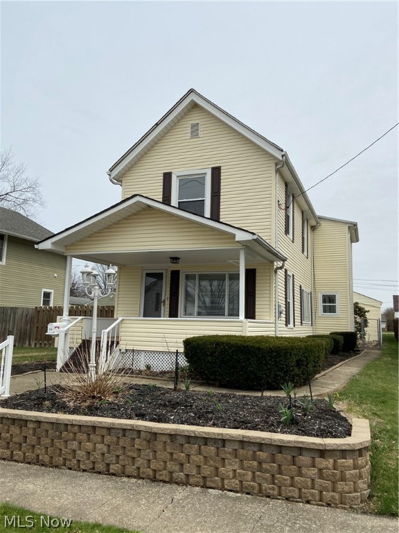 Newly remodeled 3 bedroom, 2 bath colonial that is move in ready.  Home features a large front porch that opens into a nice sized living room with great natural light.  Large dining room with island that could serve as a breakfast bar with plenty of storage. Dining room flows into the eat-in kitchen that features 3 closets that could be used for food storage or other items.  An updated full bathroom rounds out the first floor. Upstairs are 3 bedrooms and a full bath.  The full bath can be accessed from the hallway or the master bedroom.  Home features new laminate flooring and paint throughout.  Large windows provide a ton of natural sunlight. Spacious 20x12 deck off the kitchen allows access to the oversized 2 car garage. Backyard is fenced in and would be perfect for pets!

Updates include: new roof (2022) on home and garage, new A/C (2022), new hot water tank (2022), 200 amp service, laminate flooring (2022), basement  waterproofed (2022), all rooms painted and updated.