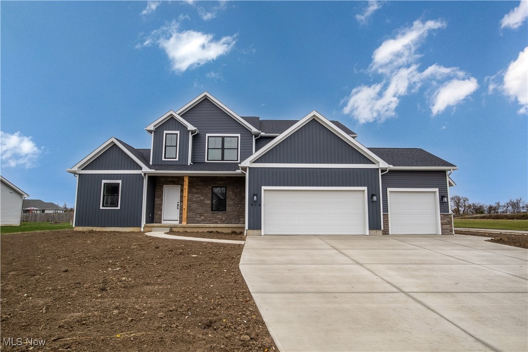 Welcome to The Brownhelm, a versatile and well-balanced 2,290 sq ft home featuring a first-floor owner’s suite, loft, and flexible living spaces, offered in the Cold Creek community in Sandusky. Designed to support a dynamic lifestyle, The Brownhelm offers a layout that adapts effortlessly to the way you live today. With four comfortable bedrooms, two and a half baths, and a loft, this home provides the space needed for connection, creativity, and quiet retreat. A first-floor owner’s suite and convenient first-floor laundry bring everyday ease and long-term livability into focus. At the heart of the home, the open-concept great room features high ceilings and flows seamlessly into the island kitchen creating an airy, welcoming environment for daily living and entertaining alike. A flex room adds versatility, offering the perfect space for a home office, playroom, or hobby area. The covered front porch enhances curb appeal while inviting you to slow down and enjoy the neighborhood. A full basement and two-car garage provide ample storage and future possibilities, while multiple exterior elevation options and curated interior finish selections allow you to shape the home to fit your vision. Located within the peaceful Cold Creek community, you’ll enjoy a residential setting with convenient access to Lake Erie’s shoreline, downtown Sandusky, dining, recreation, and everyday essentials. Buyers may also benefit from the City of Sandusky residential tax abatement program, offering added long-term value. Whether you’re building your next chapter or looking for a home that evolves with you, The Brownhelm delivers flexibility, comfort, and thoughtful design backed by a builder warranty and built for the way you live. Build this plan on this lot, or explore additional homesites and design opportunities within Cold Creek. *Photos are for illustrative purposes only; elevations, exterior details, and finishes may vary