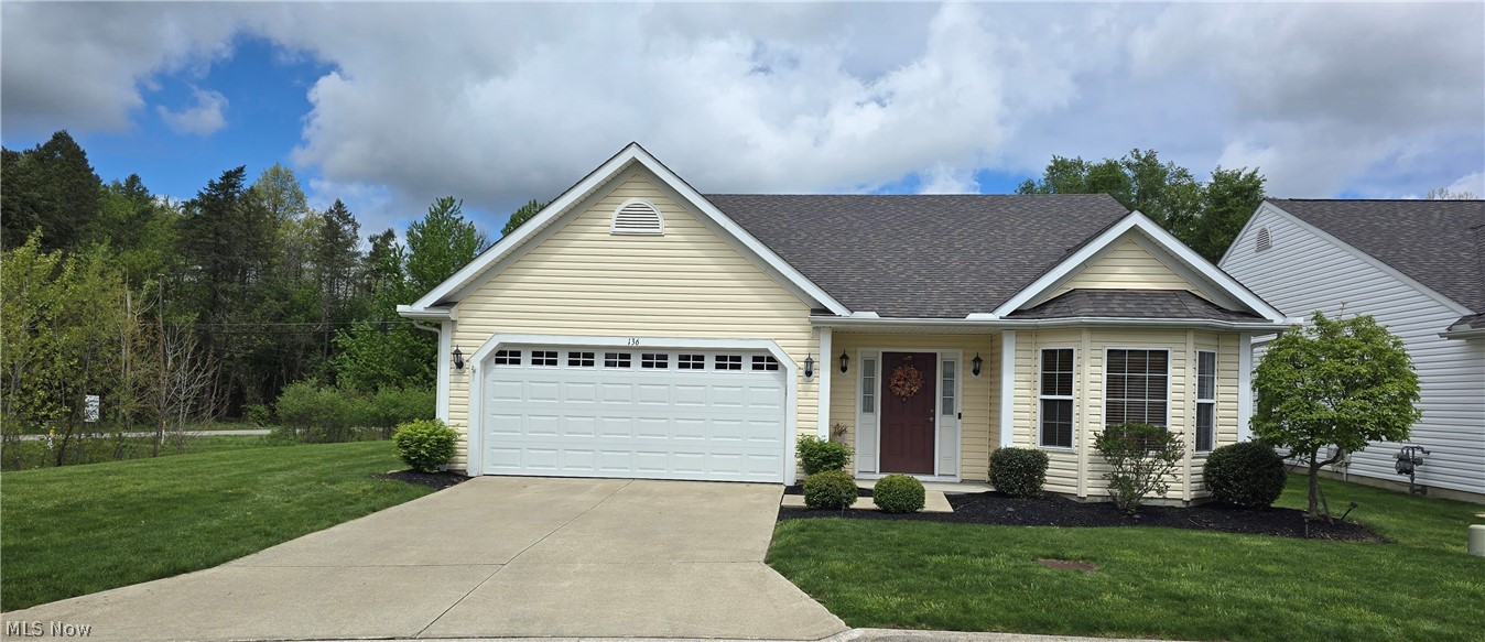 Built in 2014, this charming custom 3-Bedroom Ranch Home was built to accommodate handicapped individuals with wider doors, entryways, walk-in shower, and more. The eat-in kitchen boasts a cozy bowed window, a pantry for added storage, and a warm, inviting space to gather. The primary suite features a private full bath and a spacious walk-in closet. Relax year-round in the sunlit 4-season room, complete with a sliding glass door that opens onto a concrete patio, ideal for outdoor enjoyment. The open-concept great room, anchored by a beautiful brick fireplace, flows seamlessly into the dining area, making entertaining a breeze. Additional highlights include a laundry room with a handy utility tub, and an attached 2 car garage with a new door with windows. All Appliances stay.