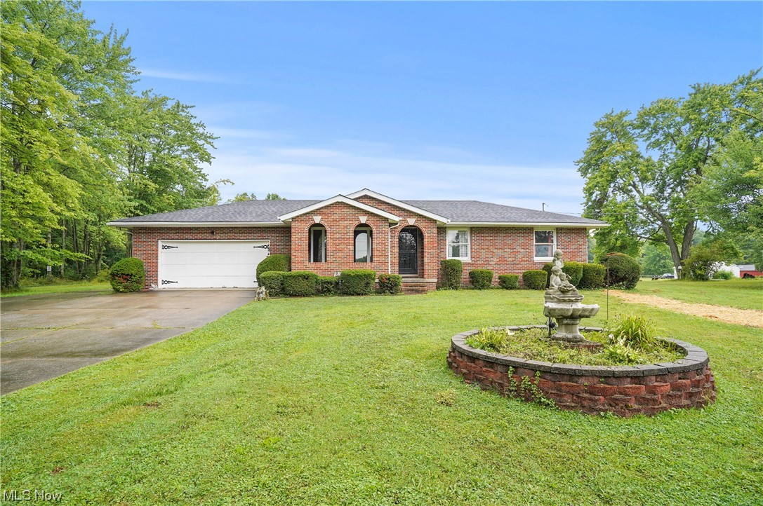 4209 Sherman Road -- One of a kind property with lots of extras -- Outbuildings Galore! One owner, all-brick 1,654 sqft ranch featuring 3 bedrooms & 2.5 baths. 2.17 acre lot. 2-car attached garage. Concrete driveway with a turn-around. Plenty of frontage. Charming covered front porch. Fenced-in in-ground pool which is 9.5’ deep! Full basement with a half bath and laundry sink [so much storage] in which is partially finished -- 4th bedroom? Office? Recreational Room? You decide! 3-year old roof. HWT 3 years old & AC unit 5 years old. New Carpet. First floor laundry. Owner's suite with a full bath. Open-kitchen layout with granite & amish-built custom cabinets with an island & a walk-in pantry. Right off of the kitchen, there's a roomy addition featuring a stone fireplace with hardwood floors & french doors leading straight to the 9.5' deep in-ground pool. Newer vinyl fence surrounds the pool area. 60'x30' outbuilding with an additional 60'x17' lean-to garage + 60'x17' lean-to carport, all with concrete floors. Rental Investment Opportunity and/or an In-Law Suite -- an additional 24'x30' dwelling with two rental units. 1.5 stories. Main level is 2 BD/1BA [720sqft] & Upper level studio 1 BD/1BA [468sqft] -- with both having AC & kitchen/appliances. Off of the multi-unit building, there is a 16x24 garage. Brimfield Twp. Field Schools. Country-Like Living, yet just minutes from all amenities, shopping, restaurants, I-76, KSU & NEOMED. Don't let this rare opportunity pass you by!