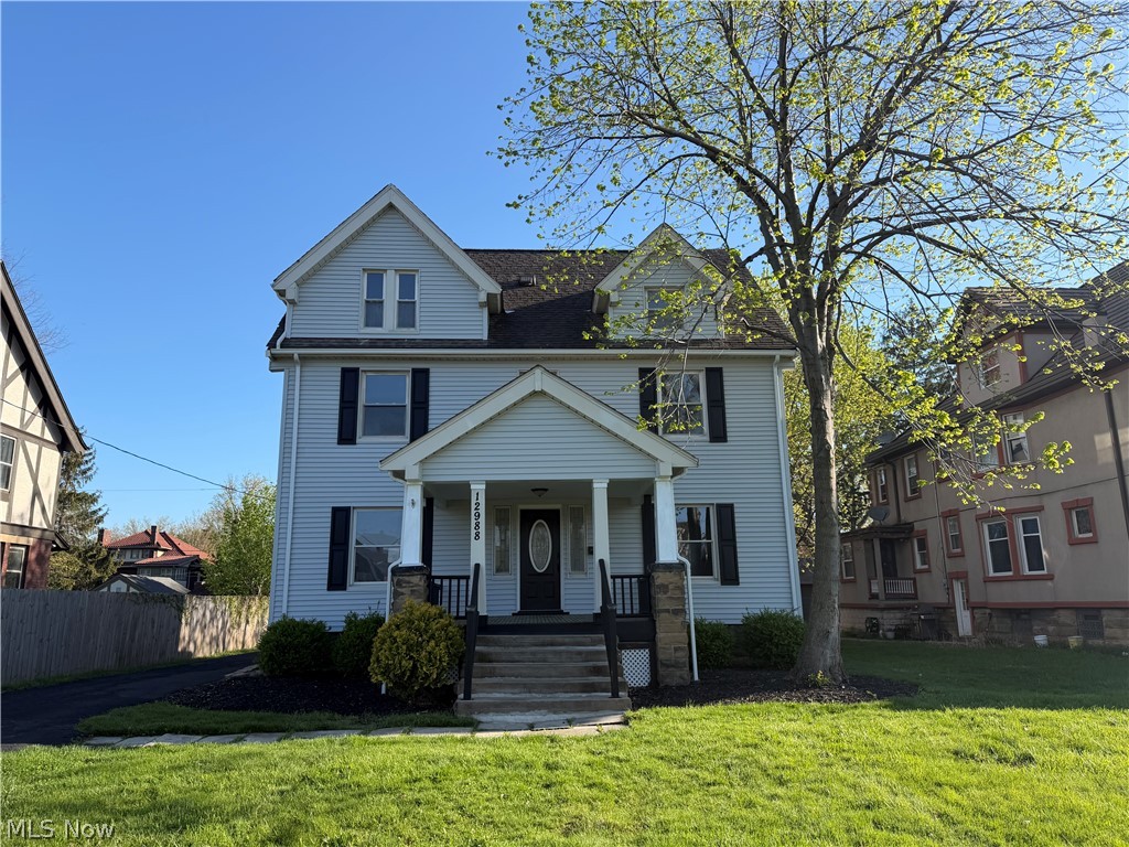 **Motivated Seller**Welcome to this remodeled three story, 7 bedroom, 3 bath Colonial in a prime neighborhood in Lakewood! The entire three floor interior has been completely transformed. The reconfigured kitchen takes your breath away with granite countertops, stainless appliances, & new cabinetry throughout. Perfect for entertaining & daily traffic in the heart of the home. Laminate flooring flows throughout the house cohesively from your first floor living & master suite continuing up to your third floor. All three, full bathrooms, located on each floor, makes it not only convenient, but are completely remodeled with classy finishings as well. The exterior has brand new siding, gutters & downspouts, garage roof, garage door openers, & the driveway has been leveled & sealed. There's plenty of parking with the three car garage & ample parking for guests to not have to park in the street. This beauty is perfectly located just minutes from restaurants, shopping, Lakewood & Edgewater parks, along with Rocky River, Ohio City, Tremont, & The Flats. St. Edward's, St. Ignatius, Lakewood High School, & Magnificat are all close for your students.Whether you have a large family or need multiple home offices, there is plenty of opportunity. Enjoy your morning coffee on your covered front porch watching neighbors walk their dogs & ride their bikes in this active neighborhood. Don't miss out on this fantastic opportunity to make this unique property your forever home.