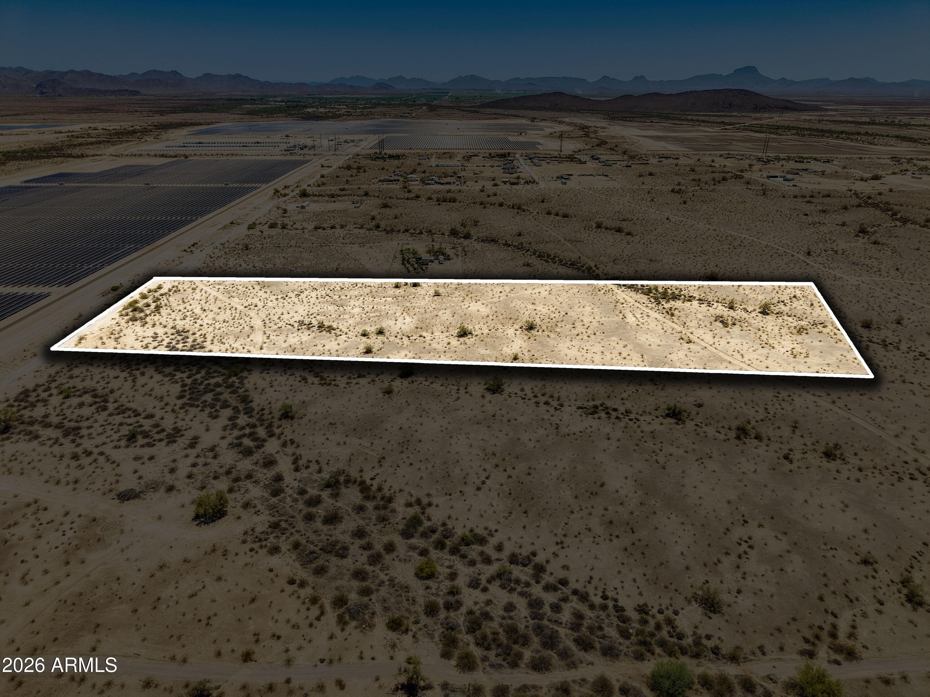 10-acre parcel in Tonopah, AZ, with flat terrain and strong road frontage. Located in a growing area with nearby residential development and expanding infrastructure. Zoned for residential use, offering a great opportunity for a custom home, investment, or long-term hold. No HOA and not in a flood zone, providing flexibility and privacy.