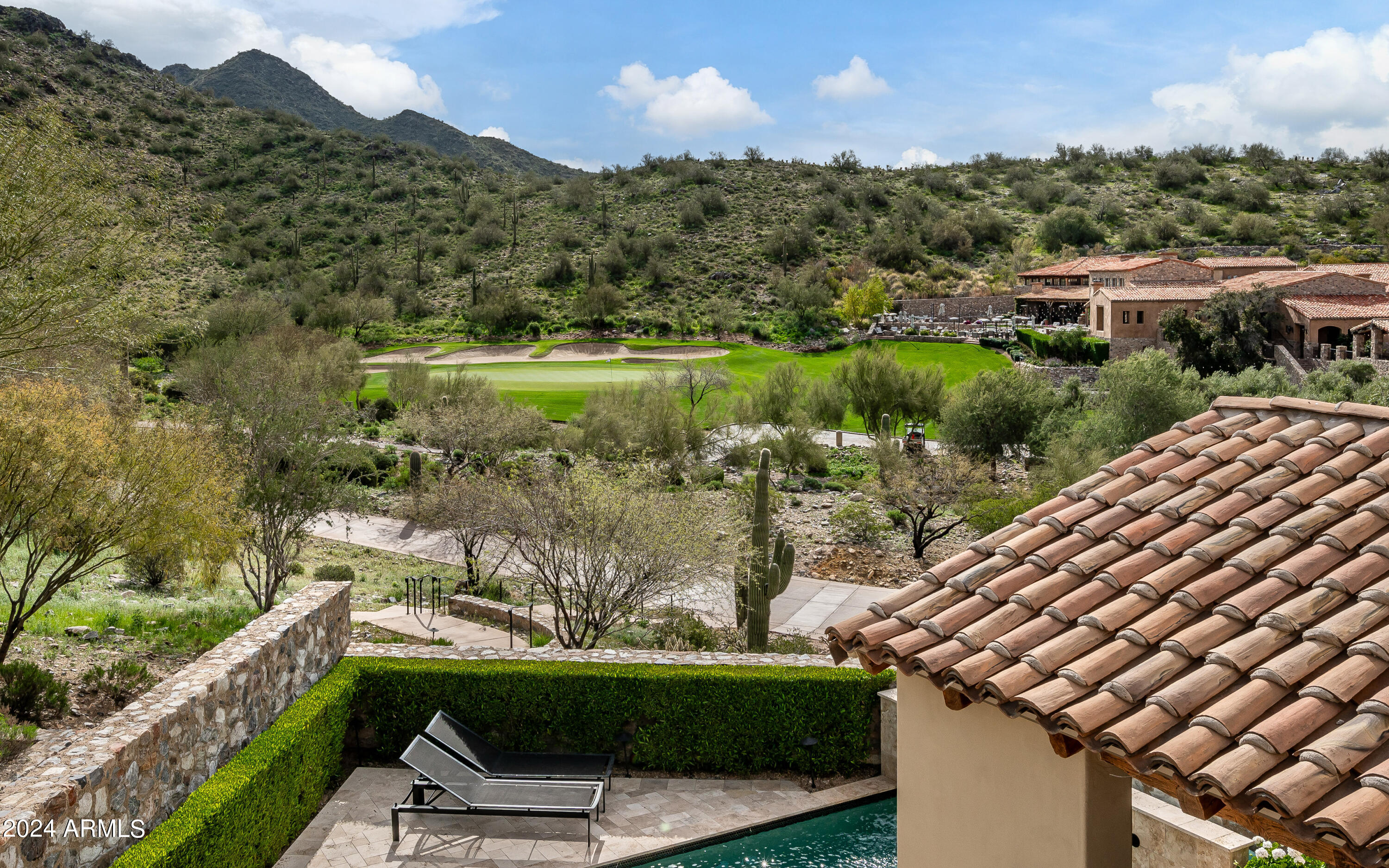 Located just steps away from the award-winning and prestigious Silverleaf clubhouse, this 3423 square foot, 4 bedroom  home is a rare combination of style and location.  Situated in the Village at Silverleaf this neighborhood is recently completed and is inspired by the architecture of the clubhouse. Don Ziebell of Oz Architects created a stunning blend of detail and function. Couple this with the lifestyle afforded you in this up close and personal location, you have an unbeatable combination.  The open floor plan, main living areas and outdoor entertaining spaces all look out on sweeping views of the McDowell Mountains, the manicured Silverleaf golf course and magnificient clubhouse.  Experience for yourself this truly remarkable home, location, and views. Silverleaf, located in North Scottsdale, Arizona, is a prestigious guard gated community known for its luxurious estates, exclusive golf courses, private Club and stunning desert landscapes. The Tom Weiskopf-designed Silverleaf Golf Course is a highlight for golf enthusiasts. With a blend of Spanish and Mediterranean-inspired architecture, the community offers a high standard of living, including upscale amenities like spas, fine dining, and exclusive shopping. Residents enjoy a harmonious balance between modern luxury and the natural beauty of the desert environment, making Silverleaf a sought-after destination for those seeking an exceptional lifestyle in North Scottsdale.