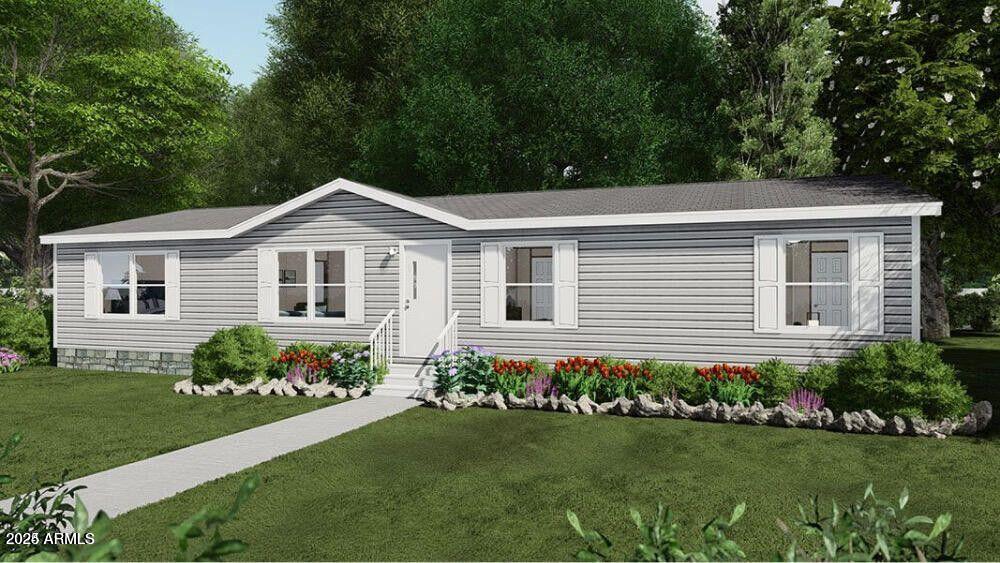 Nestled in a picturesque area near Prescott, Sedona, and Flagstaff, and a short drive from Phoenix, Arizona, this magnificent newly constructed manufactured home boasts 1475 Sqft of living space, complete with 4 bedrooms, 2 bathrooms, a den, and living area, slated for completion in March 2026. Additional features include a new septic system, with the opportunity to place a deposit and select interior and exterior paint colors. This purchase also includes new appliances and 5 mini-split highly efficient air conditioning and heating units, with parking options for a garage or port, and landscaping and fencing available as optional features.
