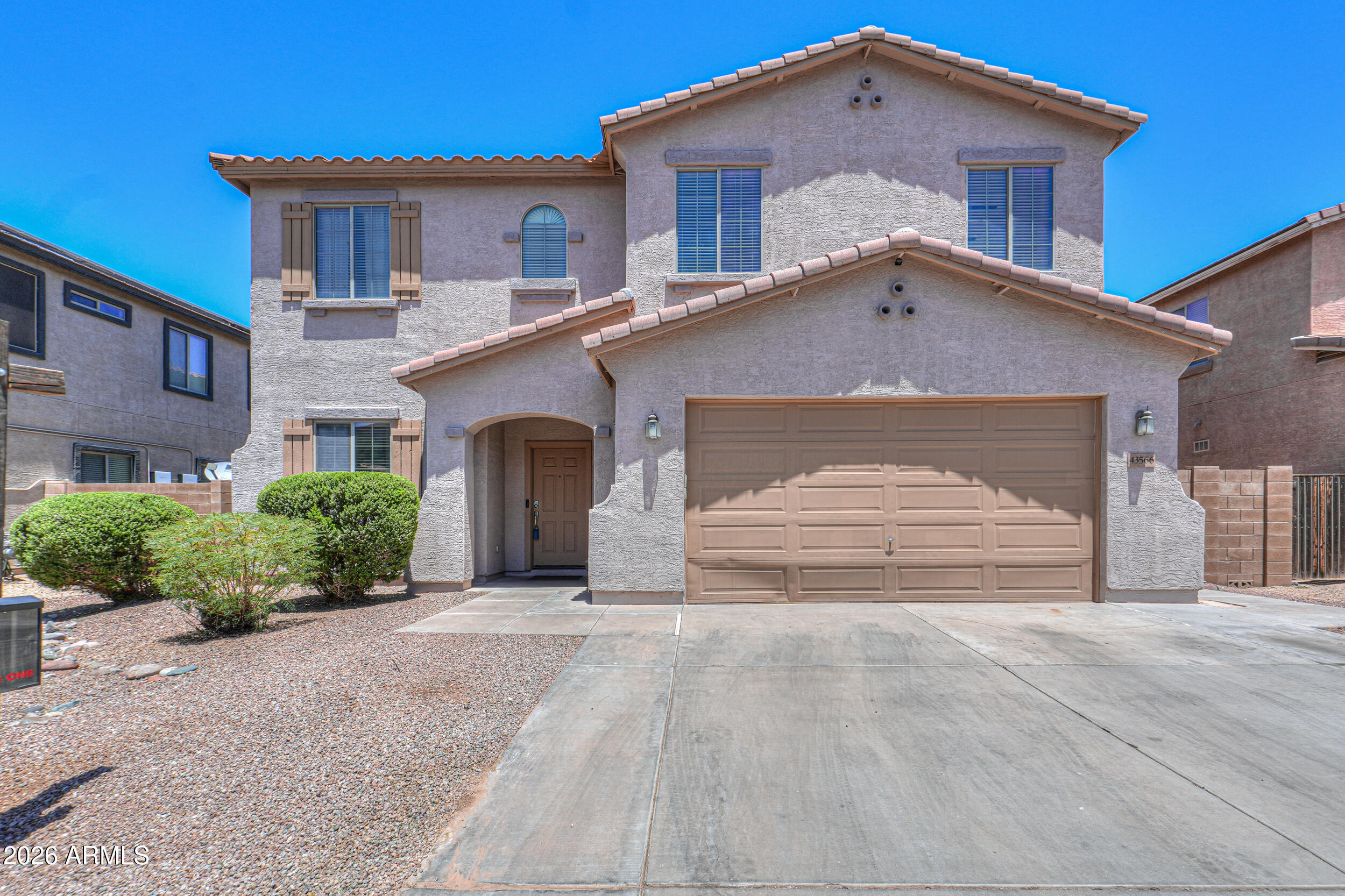 Check out this gorgeous two-story home with a sparkling pool! Move-in ready 5-bedroom, 3-bath home in the desirable Villages at Rancho El Dorado! Offering over 3,000 sq ft of living space, this spacious home features an open floor plan with one bedroom and full bath downstairs--perfect for guests or multigenerational living. Beautiful, engineered hardwood floors, elegant arched passageways, and large windows create a warm and inviting atmosphere throughout. The kitchen includes an RO system and opens seamlessly to the main living areas, ideal for entertaining. Step outside to your private backyard oasis complete with a sparkling pool and waterfall, built-in BBQ, and plenty of space to relax or host. Located in a great neighborhood close to parks, schools, and amenities.