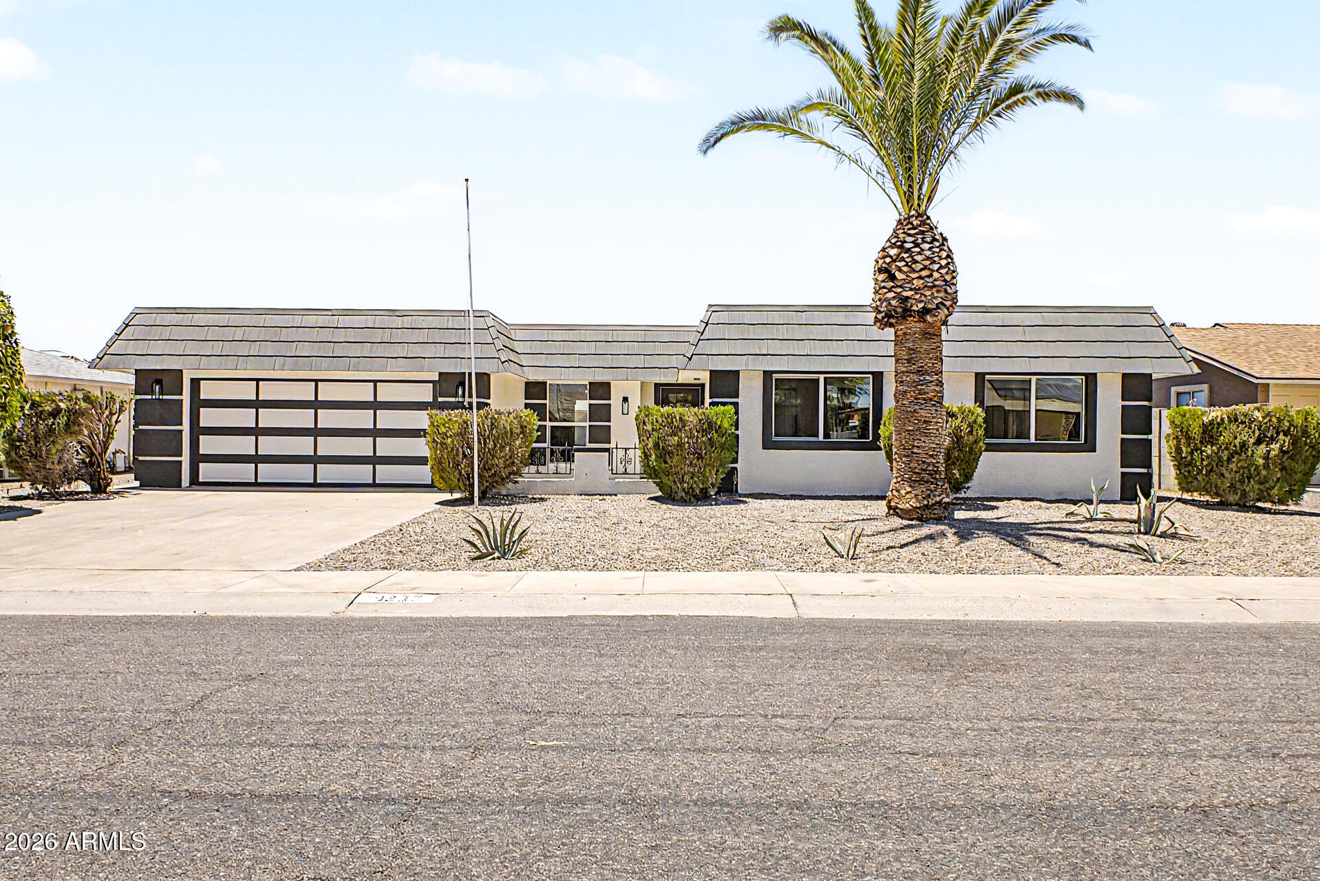 Check out this gorgeous fully renovated 3-bedroom home in the highly popular Sun City! The bright and inviting living spaces are ready to bring you joy, including a full size laundry room with cabinetry an eat-in kitchen complete with ample cabinetry, plenty of counter space, and essential appliances. The main suite is a true retreat, offering a bathroom for added privacy and a walk-in closet for an easily organized wardrobe. Enjoy outdoor living under the cozy covered patio, ideal for morning coffee and quiet evenings. Discover everything this sought-after adult community offers, including the pool, spa, golf, workout facility, pickleball, and tennis court, just to mention a few! Welcome home!