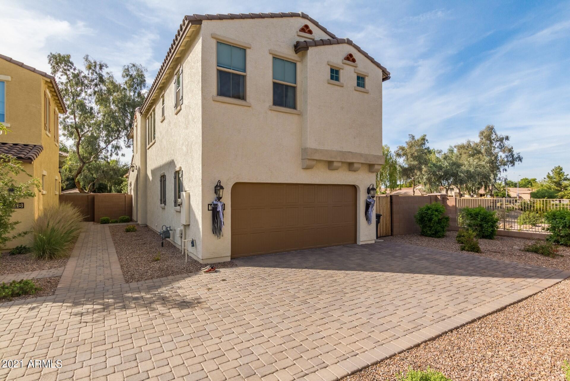 This amAZing home is located just north of Ocotillo with easy access to the 202 freeway, Chandler Mall, Intel, grocery stores, and restaurants. This like-new home has everything you need! Stainless appliances, upgraded flooring, upgraded counter tops, custom back-splash, white cabinets in the kitchen, two-tone interior paint, & upgraded interior doors. The community pool is a few short steps away and the HOA takes care of front yard landscaping. Backyard is easy maintenance with artificial turf and desert landscaping.  Enjoy 3 bedrooms & 2 baths upstairs along with a bonus area great for a playroom.  On the main level, you'll find the kitchen, breakfast room, great room, 1/2 bath, & bonus room - great for home office or playroom.   2 car garage on a corner lot!   Great Chandler location!
