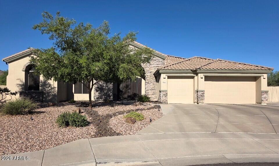 PROFESSIONAL PHOTOS WILL BE UPLOADED ON 6/30/26.  Soaring ceilings! Mountain views! Oversized lot! Paid solar! Tankless water heater! These are just a few features that make this home stand out from others in north Peoria. This unique, hard to find floorplan and oversized lot does not come to the market very often. Nestled in a cul-de-sac with friendly neighbors, serene surroudings, hiking and biking trails, and beautiful views, this home will not disappoint!  Plenty of room to build a guest house or RV garage!  The floor plan and outdoor space are perfect for entertaining, hosting parties, or just simply enjoying an evening at home.  Want more details?  Ask us!  One of us is a prior home owner in the cul-de-sac and couldn't say enough about this fantastic home, neighborhood and street!