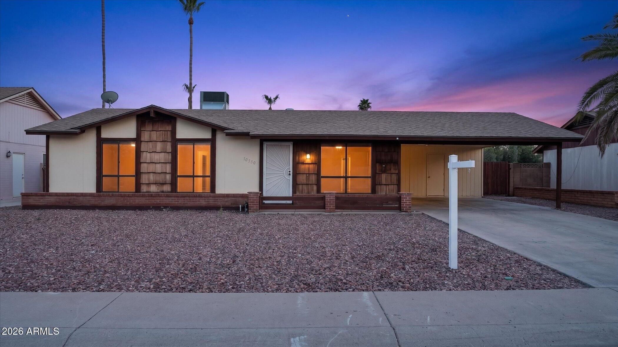 This is the perfect home to cool off in this summer in your very own backyard with private swimming pool &  spa and a built in BBQ for outdoor cooking. With both indoor and outdoor living areas you can relax in the large Arizona room or head in to your charming single level 3 BR home situated in one of Peoria's established neighborhoods with excellent schools and parks close by. Mark this one as your favorite and come see it today  : )