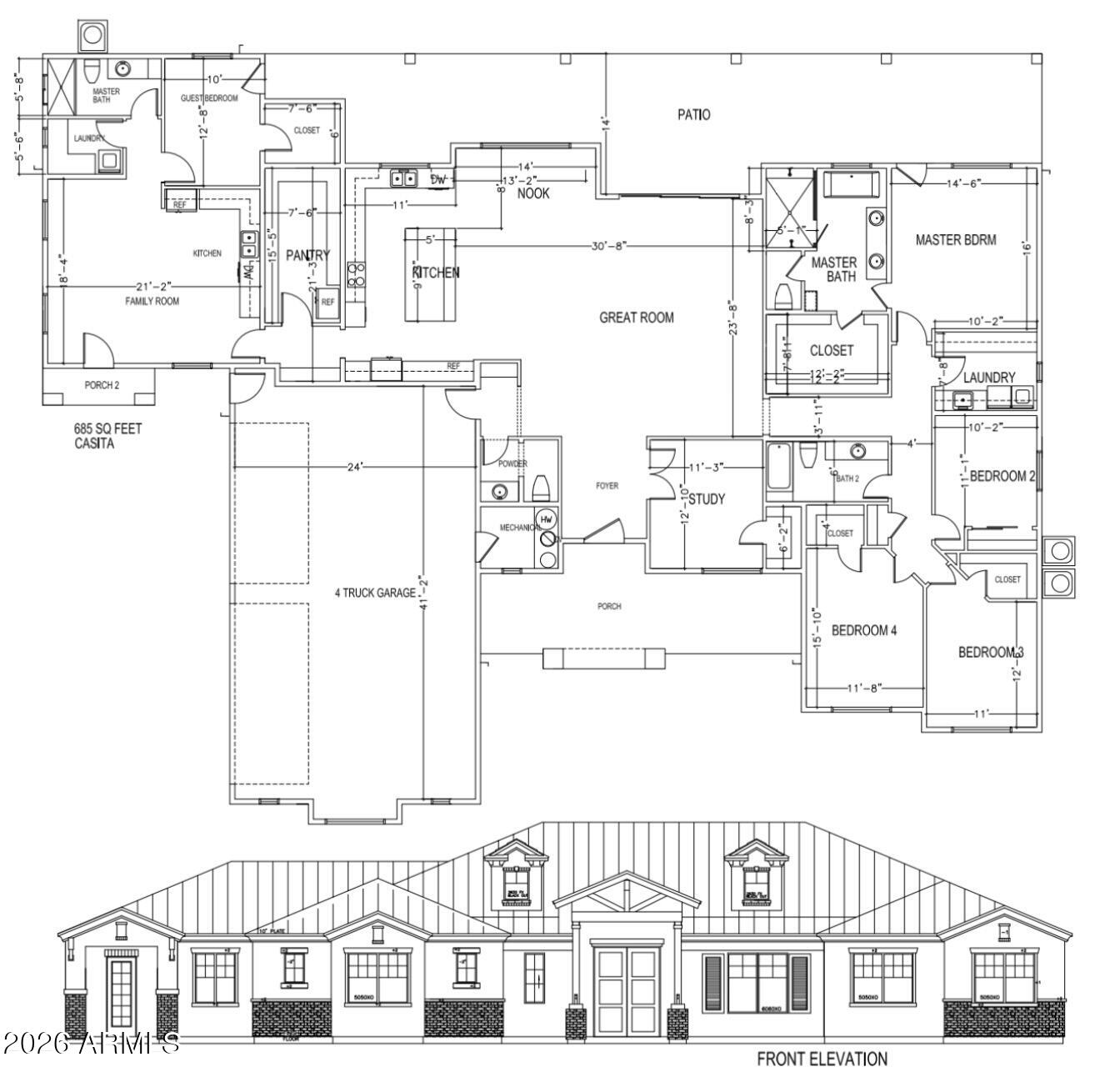 Home is currently under construction with an estimated completion date of Aug 2026.
This home is built on 1.25 acres. This home has many features including a 2000 sq ft detached metal RV Garage/work shop. The heart of this home is the beautifully designed kitchen complete with upgraded cabinetry and an oversized island, perfect for entertaining. A generously sized laundry room offers abundant storage and Functionality.
This home also features an attached casita with its own entry, this casita features a full kitchen with an appliance package and its own laundry room.
The curb appeal is absolutely stunning with the beautiful black metal roof and a full landscape package with tree lined streets and beautiful green turf.
This home is near completion...pictures to come.