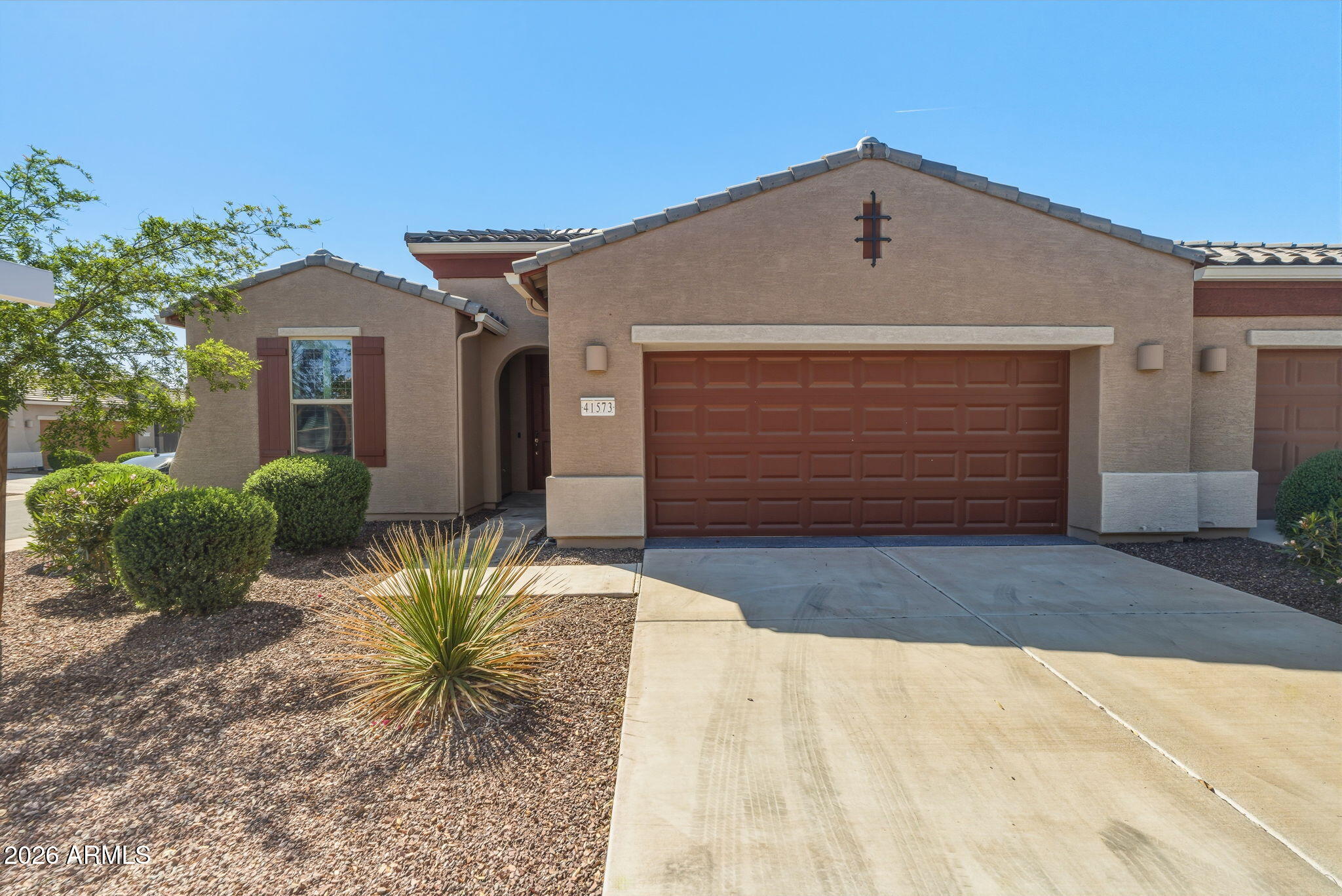 PRICE IMPROVEMENT!! 24 hr Guard Gate Community. Step inside this beautifully updated Villa built in the heart of Province, Maricopa! With 2 bedrooms, 2 bathrooms, an open floor plan. Light and bright gem features brand new flooring in bedrooms, fresh paint throughout, all Whirlpool appliances. The inviting kitchen island anchors living space, perfect for entertaining. enjoy a private, covered patio and a charming backyard retreat.  2 car garage epoxy flooring. This home offers a fresh start and a serene lifestyle-an active adult community. Indoor outdoor pools for the convenience of your comfort. Many activities, Pickleball & Tennis to fit your lifestyle at this active Province community