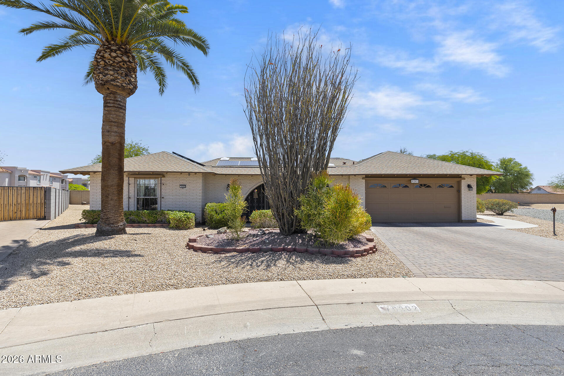 Updated, modernized, and meticulously cared for, this timeless 3-bedroom, 2-bath home offers comfort, space, and endless possibilities with NO HOA! Situated on an expansive 14,679 sqft cul-de-sac lot, this property features 1,949 sqft of spacious living designed for easy everyday living and relaxing retirement enjoyment. Major upgrades include a new roof (2026), new HVAC system (2025), updated kitchen (2019), and solar lease for added efficiency. The inviting Arizona room provides the perfect space to unwind year-round, while the oversized lot offers plenty of room to garden, entertain, or create your dream backyard retreat. Well-maintained and move-in ready, this home combines modern updates with timeless charm in a peaceful setting. Spa to conveys as-is. Don't miss it!