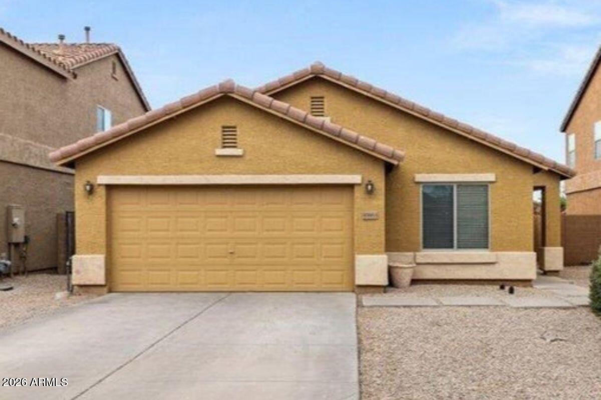 This home qualifies for USDA -No Money Down Loan *Buyer must qualify* Welcome to this 4 bed, 2 bath, single level home in Magma Ranch!  Offering 1,731 sqft of well designed living space, this home features a split floor plan, vaulted ceilings, & abundant natural light.  The spacious primary suite includes dual sinks, private water room, separate garden tub & shower & an oversized walk in closet! The kitchen is equipped w/ granite countertops, stainless appliances, walk in pantry, kitchen island & all appliances convey!  Step outside to a covered patio w/ a large backyard that you can turn into your very own outdoor oasis.  Community amenities are plentiful, including a gated pool & splash-pad, tennis courts, kids play areas, walking & biking paths & parks. The only thing missing is YOU!