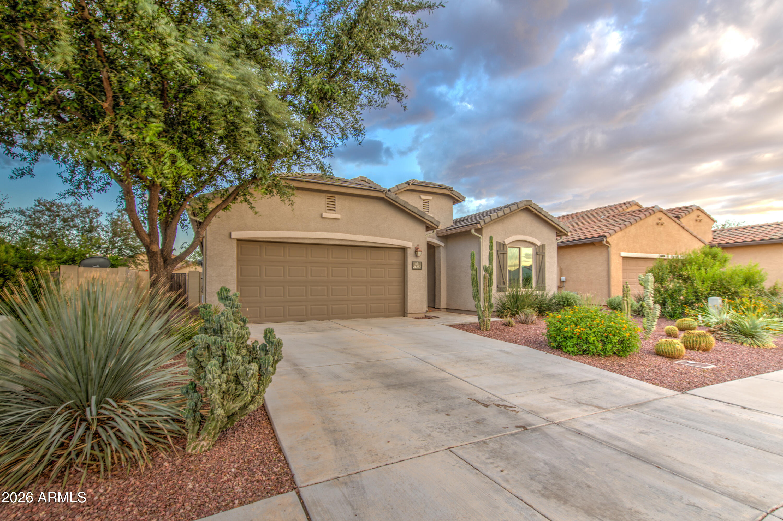 Welcome to the adorable and well maintained subdivision of Red Rock village. Step inside to a move-in ready home in immaculate condition with lots of upgrades including OWNED SOLAR. No payments, no lease, just free energy. Two large bedrooms. Neutral color paint throughout. Tile flooring in all the main living & walking areas with carpet in the bedrooms. The kitchen has granite countertops, upgraded cabinetry, appliances, island with breakfast bar, and it is well lit. Granite counters in the bathrooms as well. Come see this beauty for yourself! You will love it. It's move-in ready now