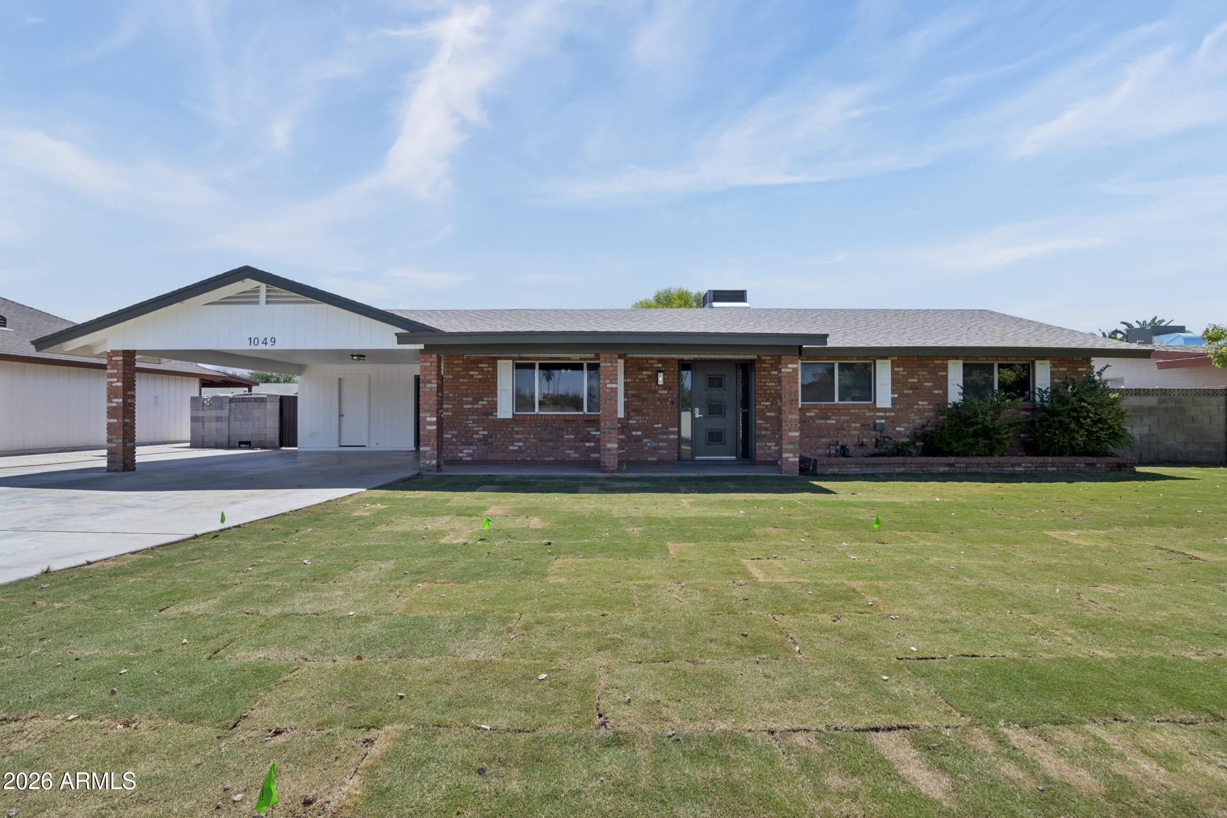 Welcome to this beautifully maintained 3-bedroom, 2-bath home located in a highly desirable neighborhood with no HOA! Thoughtfully updated and move-in ready, this home features a completely renovated kitchen with newer appliances, offering both style and functionality. The spacious, open floor plan provides comfortable living and is ideal for both everyday life and entertaining. Step outside to a large backyard complete with a diving pool--perfect for relaxing or hosting family and friends. Additional highlights include an oversized carport with a generous storage area, as well as an exceptionally large laundry room that provides even more storage space. The home's curb appeal has been enhanced with brand-new landscaping completed on July 4, 2026. The landscaping update includes a completely new irrigation sprinkler system. This lovely well-cared for home is one your buyers won't want to miss!