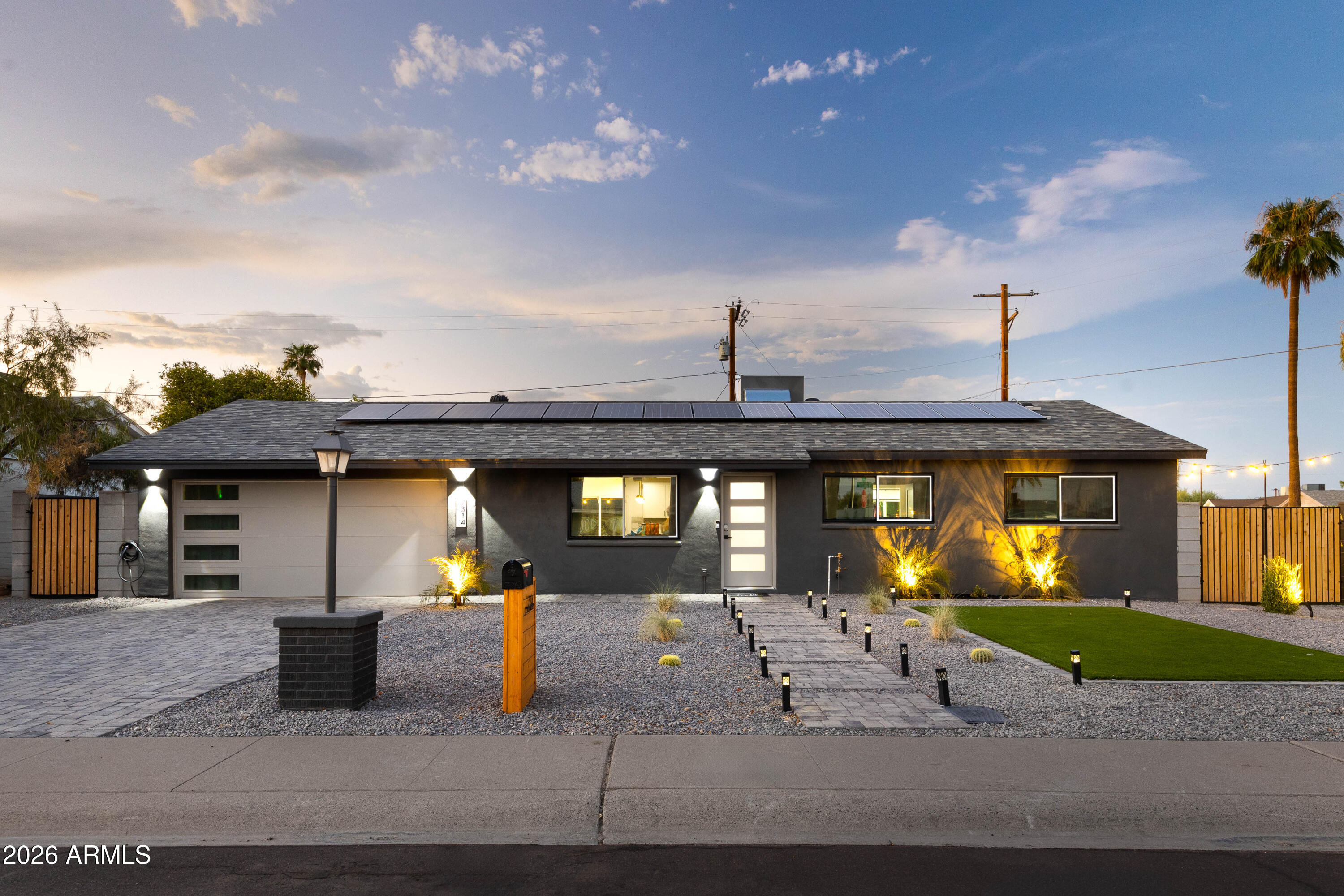 Welcome to Posh Scottsdale--an exceptional, fully remodeled property offering the perfect blend of luxury living and proven investment performance. Situated on a desirable corner lot with no HOA, just minutes from Old Town Scottsdale, this home is ideal as a primary residence, second home, or high-performing short-term rental.

A highly successful 4.97-star-rated Airbnb, the property has consistently outperformed projections with an impressive 3-year average gross revenue of approximately $168K. Furniture is negotiable for those seeking a turnkey home where the next owner can seamlessly continue its established success from day one. The main home features 4bd and 3ba, complemented by a detached casita with its own full kitchen, bathroom, private laundry, and separate entrance, providing endless flexibility for guests, multigenerational living, a home office, or additional rental income. A true standout feature is the temperature-controlled two-car garage, transformed into a stylish speakeasy lounge--an unforgettable entertaining space and guest favorite that can easily be converted back to traditional garage use if desired. Designed for Arizona living, the resort-style backyard is an entertainer's dream with a heated pool, hot tub, putting green, covered outdoor kitchen, and low-maintenance artificial turf, creating the perfect setting to relax, entertain, or deliver an exceptional guest experience. Extensively remodeled with quality and efficiency in mind, the home features updated roofing, plumbing, electrical, owned solar, EV charger, fire suppression sprinkler system, app-controlled pool equipment, smart thermostats, custom accent lighting, and numerous additional upgrades, offering modern convenience and peace of mind.

Located just minutes from Old Town Scottsdale, spring training, premier golf, shopping, dining, entertainment, Sky Harbor Airport, and Scottsdale's top attractions, this one-of-a-kind property offers an unmatched combination of lifestyle, flexibility, and investment potential. Whether you're searching for your forever home or a proven income-producing asset, this exceptional property truly delivers the best of both worlds.