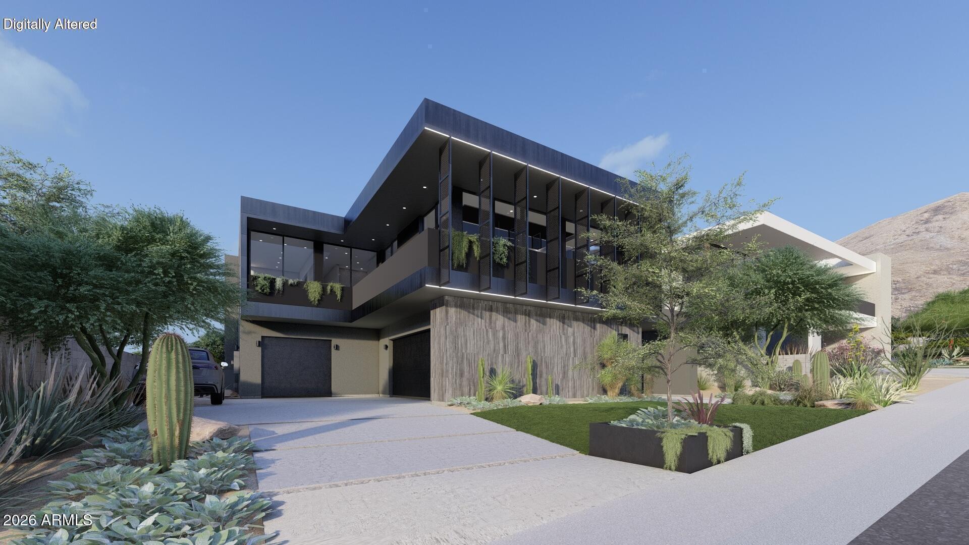 Introducing the 2nd release at 7 Views, an exclusive boutique community of 7 custom luxury homes ideally positioned near Piestewa Peak with sweeping mountain and city light views, designed for those seeking elevated architecture, refined finishes, and exceptional proximity to the best of Phoenix. Two of the seven residences have already been sold! This brand-new 2026 construction residence offers 5,096 sq. ft. with 5 bedrooms and 4.5 bathrooms, including four en-suite bedrooms designed for both privacy and comfort. Thoughtfully crafted for modern living and effortless entertaining, the home blends dramatic scale with warm, livable design At the center of the home is a stunning chef's kitchen featuring a premium  Wolf/Sub-Zero appliance package, expansive entertaining island, and seamless connection to the great room highlighted by soaring 22-foot ceilings and walls of glass framing the surrounding views. A bonus back kitchen with additional refrigerator, dishwasher, sink and large pantry finish off the chef's kitchen. Additional features include upstairs family lounge with wet bar, and a spacious 3-car garage with EV charging capability.
Designed to embrace Arizona indoor-outdoor living, the residence offers an ideal balance of luxury, comfort, and lock-and-leave convenience within one of Central Phoenix's most connected locations.
Situated just minutes from the Arizona Biltmore, Esplanade, Lifetime Biltmore, premier dining, shopping, and entertainment, with immediate access to SR-51 providing seamless connectivity to Downtown Phoenix, Sky Harbor Airport, Mayo Clinic, Banner, and Phoenix Children's Hospital.  Please check out video!  Shows entire community at build out.  It is spectacular!