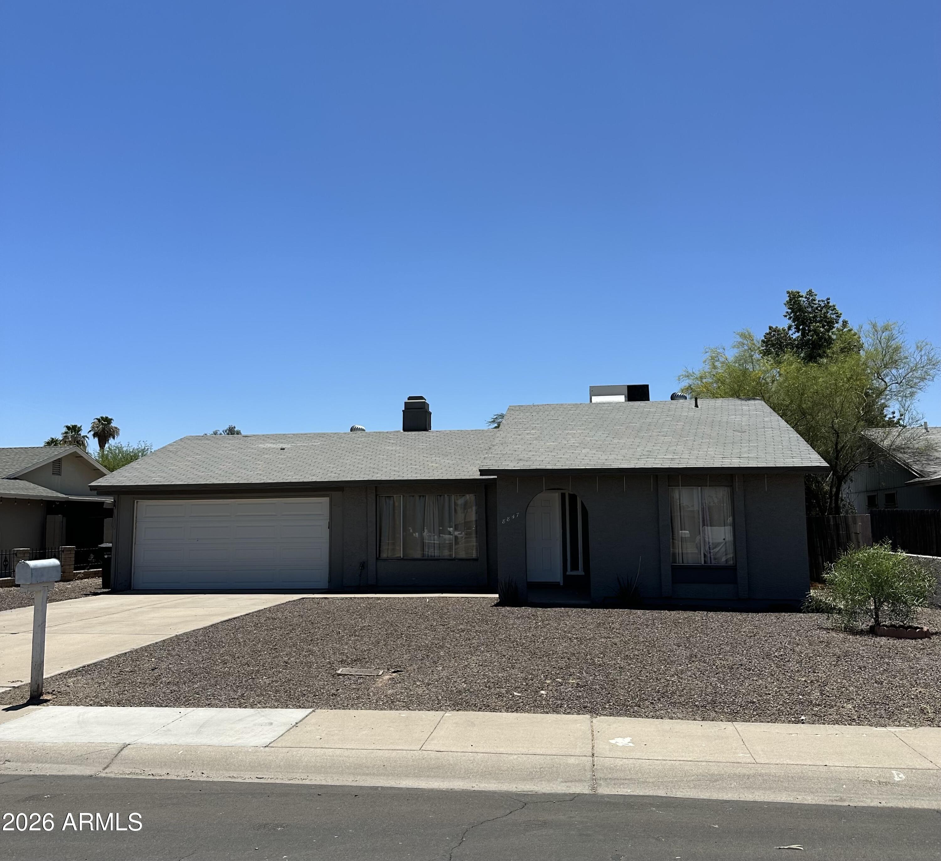 Build instant sweat equity with this charming 2-bedroom, 2-bathroom starter home. Whether you're a first-time homebuyer or an investor, this property offers incredible potential and a fantastic opportunity to add value. Ideally situated with quick access to I-10 and Loop 101, this home is minutes from a major hospital and the Westgate Entertainment District, where you'll enjoy premier shopping, dining, and entertainment. Offered at an attractive price in today's market, this home is full of potential. Invest a little time and effort, and you'll be rewarded with instant equity. With a little TLC and your personal touch, you can transform this property into a beautiful home.