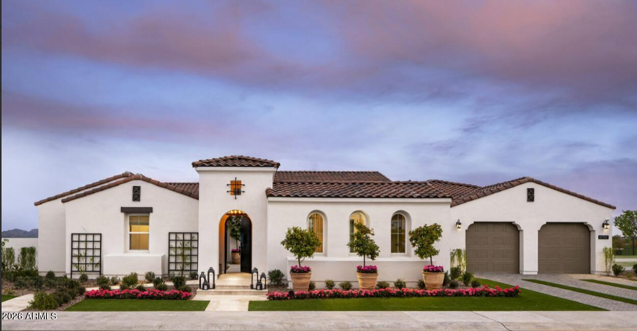 Professionally and beautifully designed, this fully furnished model home offers luxury living both inside and out. A stunning central courtyard creates the perfect private outdoor retreat, complemented by an adjacent casita that seamlessly enhances indoor-outdoor living. The well-appointed kitchen overlooks a bright casual dining area and features a large center island, ideal for entertaining and everyday gatherings. Exquisite outdoor living spaces include a spa and resort-style pool with breathtaking views overlooking the golf course. Residents enjoy access to Guard gated an exceptional resort-style community featuring sparkling pools, outstanding dining options, a full-service spa, fitness facilities, and an array of sports courts for tennis, pickleball, and Champion Golf Course.