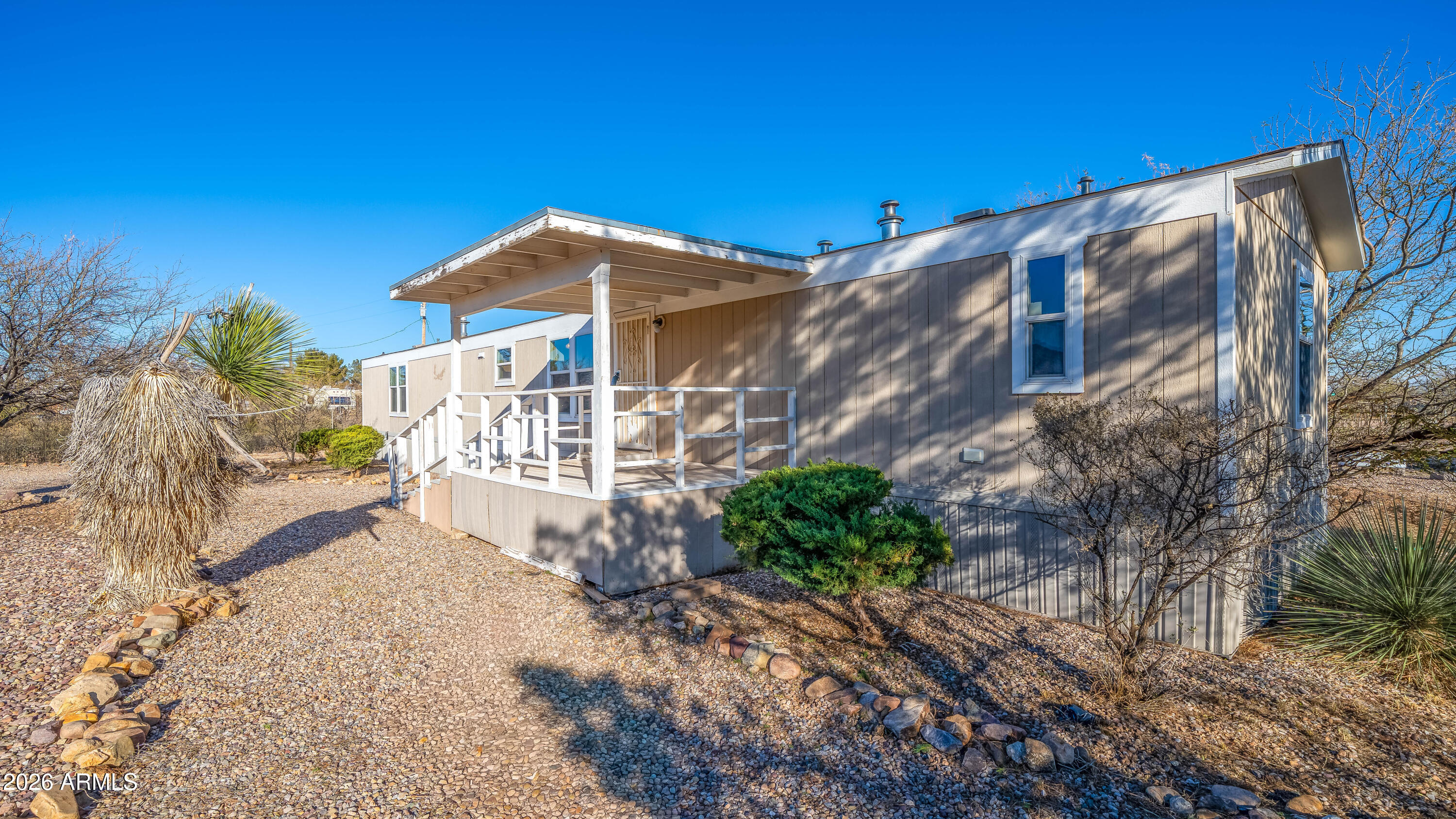 Welcome to this inviting home located at 2400 Calle Libre in Huachuca City. This property offers a comfortable and functional layout with spacious living areas and plenty of natural light throughout. The kitchen provides ample cabinet and counter space, making it ideal for everyday living and entertaining. The bedrooms are generously sized, and the bathrooms are well appointed. Outside, enjoy a large yard with room to relax, entertain, or customize to your needs. Conveniently located near local amenities, Fort Huachuca, and outdoor recreation, this home offers great potential and value.