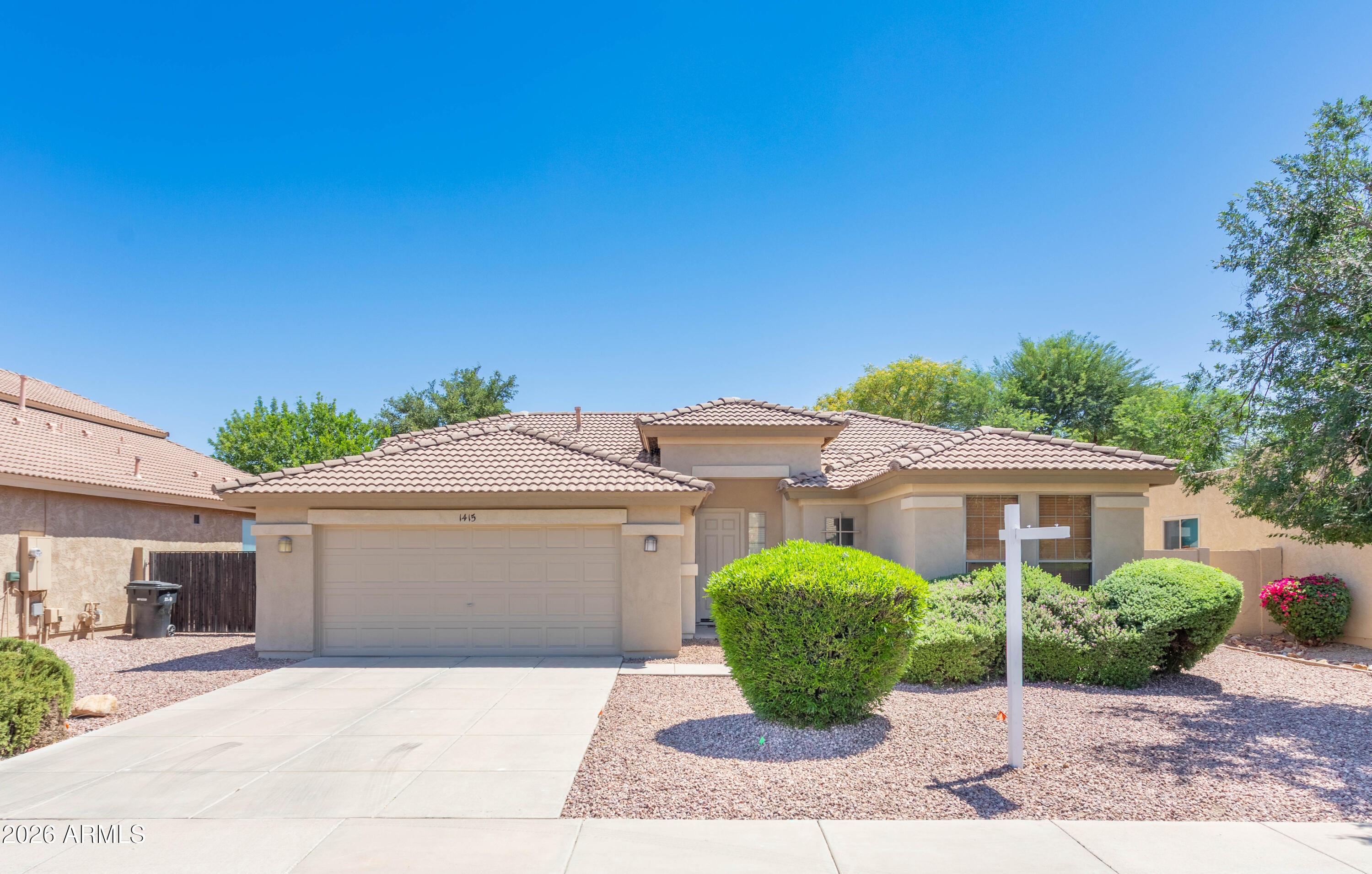 INCREDIBLE OPPORTUNITY!!! Move-in ready or the PERFECT blank canvas. Come see this charming, 3 bedroom/2 bath property. Spacious, OPEN CONCEPT floor plan. The immaculate kitchen has an island and pantry. Primary bedroom features a WALK-IN CLOSET & a private bathroom with DUAL SINKS for added convenience. The OVERSIZED BACKYARD is an entertainer's PARADISE, offering a covered patio, sparkling POOL, & mature  trees that create a tranquil atmosphere. The IDEAL setting to enjoy our wonderful Arizona evenings. Located in one of the BEST neighborhoods around that celebrate movie nights in the park with food trucks and fun. A BEAUTIFUL community for those lucky enough to have a HOME. WELCOME!