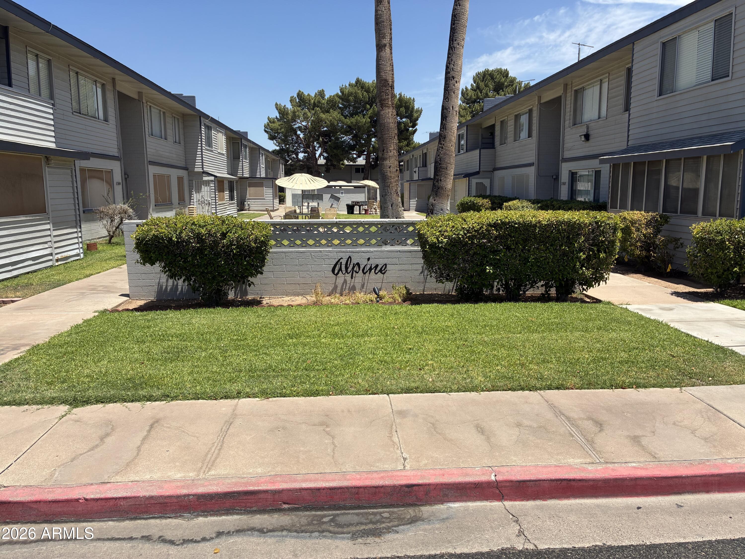 Come see this affordable upstairs studio with an awesome balcony that overlooks the pool and lush landscaping. Located in the pet friendly Alpine Community, just 2 miles from GCU, 12 minutes from Downtown Phoenix, and with easy access to I-17. This gated community features a swimming pool, BBQ picnic area, and well-maintained grounds. Priced to sell quickly!