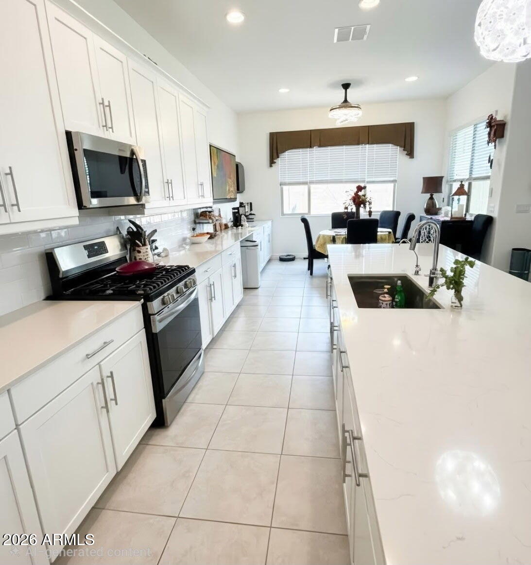 Beautiful highly upgraded Lennar NEXTGEN home with a full private entry 1 bedroom attached guest suite including a full kitchen and single car direct entry garage with its own private outdoor space. The main home has 3 very nice size bedrooms with 2 full baths and a beautiful, finished backyard with a custom stone waterfall synthetic grass, and built in bar area. Off to the side is a very serine garden area with citrus and herbs ready for your gourmet meal preparation. The main home has a secluded primary bedroom with an upgraded primary bath with separate dual vanities, fully tiled shower, and a huge walk-in closet.  There are two other nice-sized secondary bedrooms and a full bathroom on the front side of the home away from all the living areas. The Main kitchen has extended cabinetry. with matching counters that flow into the dining area and an OVERSIZED island. Both homes have plenty of additional recessed lighting with custom fans and light fixtures. Custom gated entry to both front doors at the front of the home. Professionally installed pet door enters into a small secluded and safe dog run in the back yard.  Come see today!