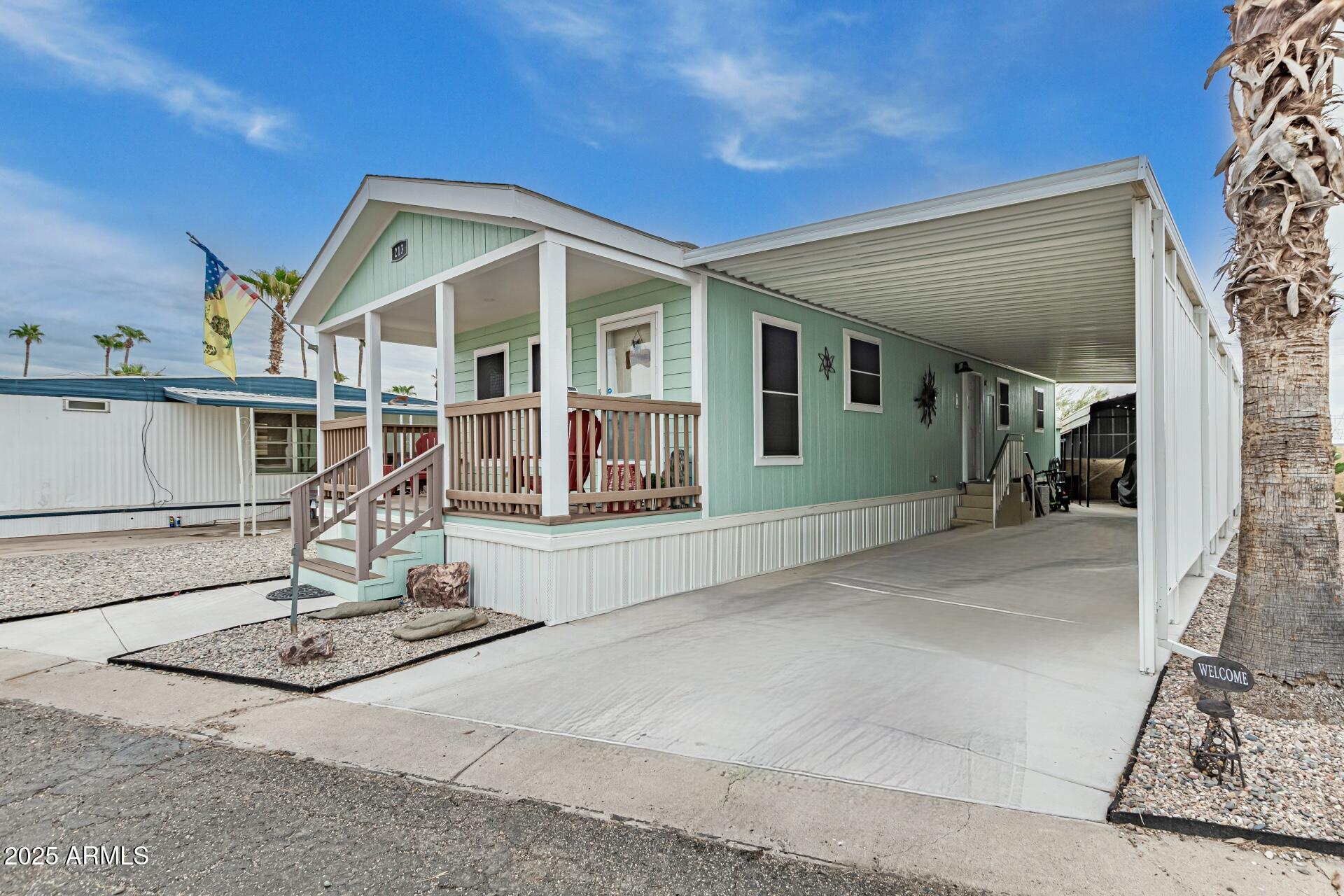 55+ FINANCING AVAILABLE! Recently reduced and move-in ready, this 2019 Clayton home in Pacific Manor offers 2 bedrooms, 2 baths, and 936 sq. ft. of thoughtfully updated space. The 2024 kitchen upgrades include new appliances, backsplash, sink, and faucet. Additional improvements include fresh exterior paint, extended carport, storage shed, new lighting, sun screens, and updated laundry cabinetry. Enjoy a 3-car carport with RV electrical hookup. Community amenities include pool, spa, pickleball, clubhouse, and dog park. Low lot lease and low taxes. Lot rent $850.