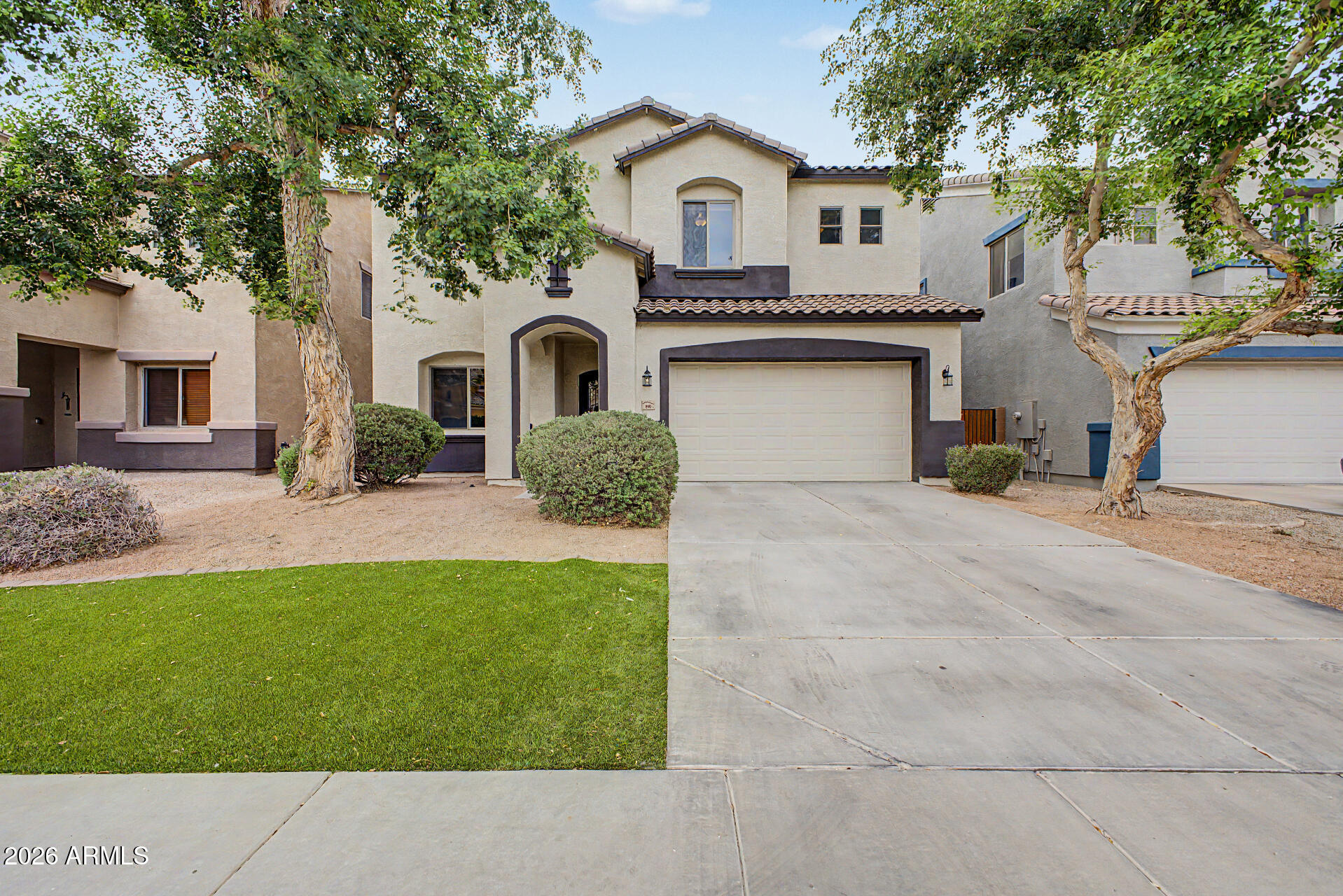 Beautifully updated 4-bedroom, 3-bath home with a sparkling pool in the highly sought-after Skyline Ranch community! This spacious home features a BRAND NEW ROOF, fresh interior and exterior paint, new appliances, newer water heater, and laminate & tile flooring throughout. Seller completed a pre-listing inspection and has addressed many of the recommended repairs. Conveniently located near schools, shopping, parks, and dining, this move-in ready home combines comfort, style, and an unbeatable location in the heart of San Tan Valley.