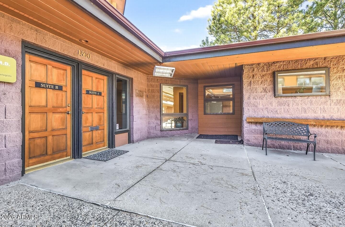 This space creates a strong first impression in an ideal location, with convenient access to Flagstaff Medical Center. A dedicated walking path connects the leased suite directly to FMC. The space has been fully remodeled and thoughtfully designed for medical or wellness use, offering a light, bright, and inviting environment. There are 5 offices and two bathrooms; there is a shared entry, waiting room, and storage with the medical office next door. These common areas are included in the square footage. The CCRs show this as medical or wellness office.