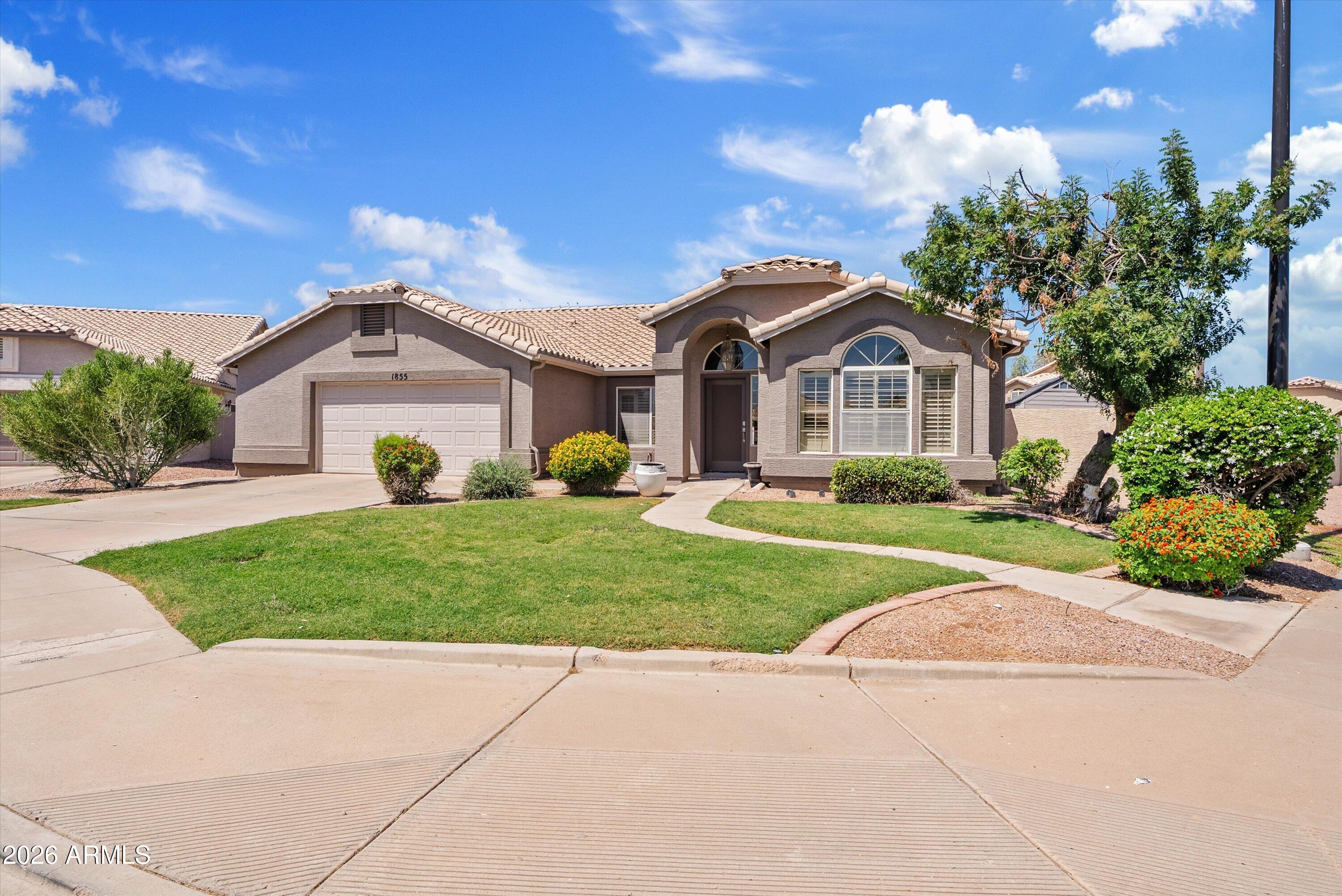 Welcome to this stunning single-level home in the highly sought-after golf course community of El Dorado Lakes! Featuring 4 bedrooms, 2 bathrooms, and an inviting open-concept layout, this home is filled with natural light, soaring vaulted ceilings, and spacious living areas designed for both everyday comfort and entertaining. The beautifully appointed kitchen offers granite countertops, stainless steel appliances, a built-in microwave, glass-top range, center island, pantry, and a charming casual dining area with bay window views overlooking the backyard. Enjoy multiple gathering spaces with separate formal living and dining rooms plus an oversized family room perfect for hosting family and friends.

The split primary suite provides a peaceful retreat with dual sinks, a separate shower and garden tub, and a spacious walk-in closet. Step outside to your private backyard featuring a sparkling play pool, large play area, covered patio, and plenty of space for relaxing evenings or weekend BBQs.

This exceptional floor plan offers endless potential and is ready for its next owners to make it their own!