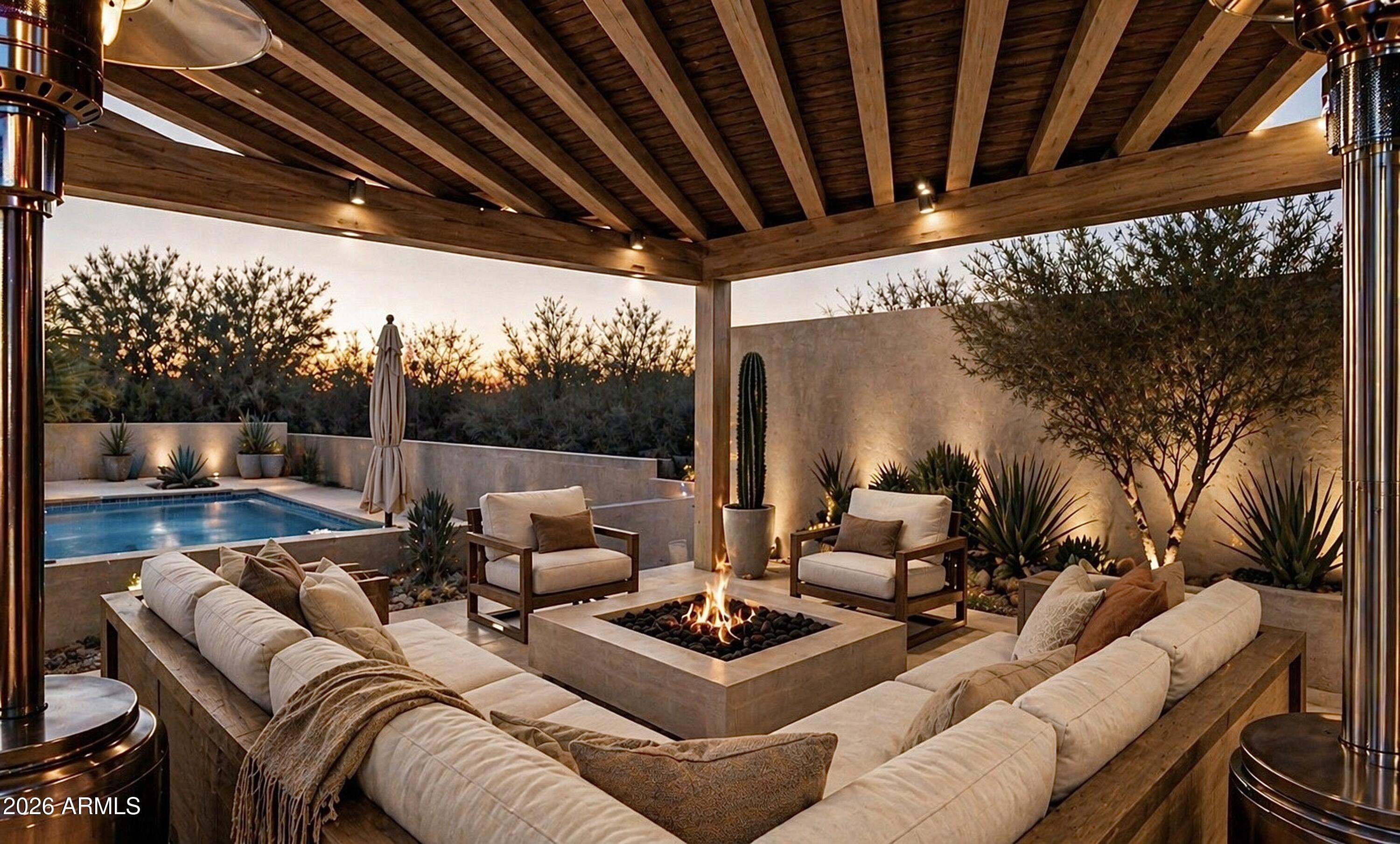Three-residence compound in one of Arizona's top vacation destinations. No monthly HOA. STR permitted. Properties engineered like this don't exist in this price point. Two income-producing casitas with the potential to significantly offset or eliminate your monthly carrying costs. The financial upside is undeniable. Multi-gen living, full investment play, or luxury vacation home with private guest quarters, this property works every way. Borders Scottsdale. Minutes from Mayo Clinic. Rebuilt in 2015. Single-level. Main residence 3 bed / 2.5 bath / 2,341 SF. Attached 2-bed casita 563 SF. Detached casita 396 SF. Each unit has private entrance, kitchen, granite finishes, walk-in shower, screened patio. Resort backyard: diving pool, gazebo, built-in BBQ, gas firepit. 15,000 SF lot. All three units fully independent and simultaneously occupiable. Potential rental income estimates (conservative): main house $3,300/mo, 2-bed casita $1,700/mo, studio casita $1,400/mo. Rental income estimates are provided for informational purposes only -- buyer to independently verify. 

Rooftop deck addition plans available -- buy the views at renovation cost not purchase price and step into a whole new price bracket. Seller offering concession toward rate buydown -- ask listing agent for full financial scenarios. STR eligible -- Fountain Hills city registration required, simple low-cost process. NPOA: $335 transfer fee + $400 documentation fee at close only. No monthly dues, no annual assessments. Rental use unrestricted. Contact listing agent for full investment breakdown and financing scenarios