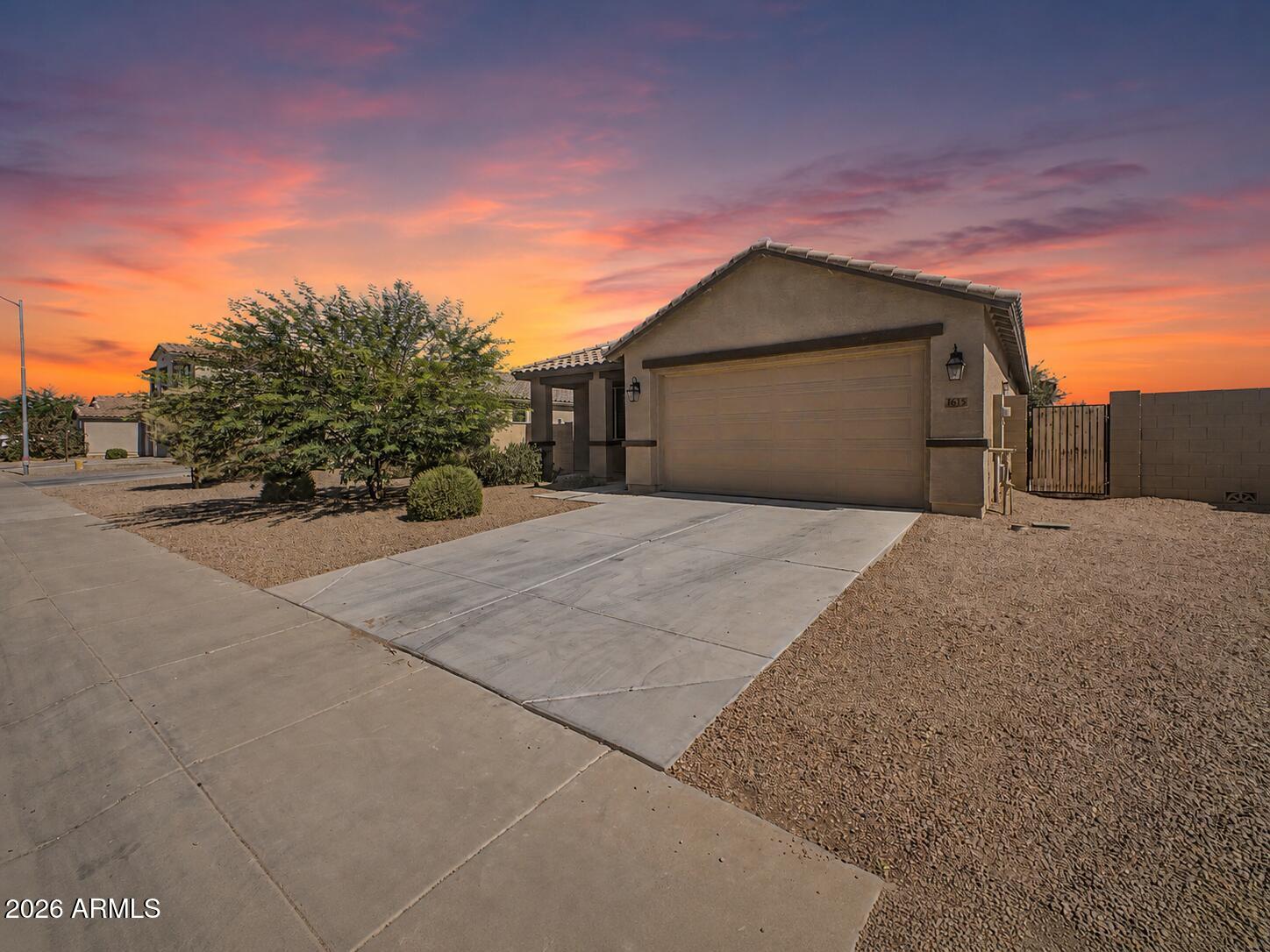 NEWER, SINGLE LEVEL, AND UNDER $350K! Built in 2022, this 3-bedroom, 2-bath home offers 1,410 sq ft with a smart split floor plan, open living space, and the comfort of a move in ready newer build. The layout gives the primary suite added privacy while the kitchen, dining, and great room stay connected for easy everyday living. Close to shopping, dining, parks, trails, historic downtown Casa Grande, and major routes, this home delivers the lifestyle you want without the bigger price tag. Clean, comfortable, and easy to love, this is the kind of home that just makes sense. Pack the truck and move right in!