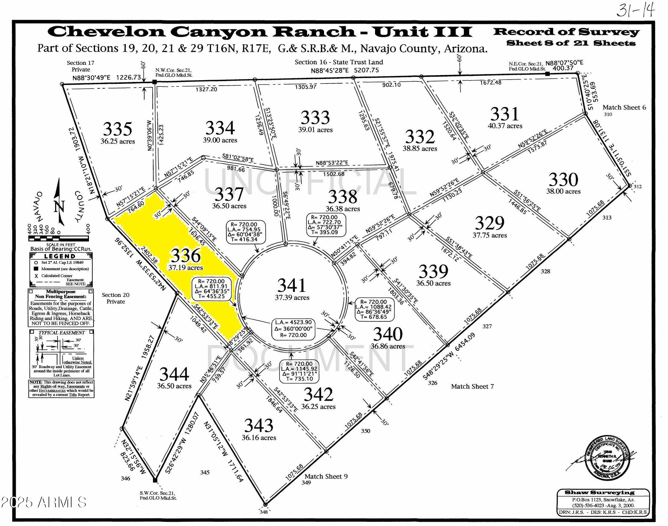 CHEVELON CANYON RANCH UNIT 3 - Land