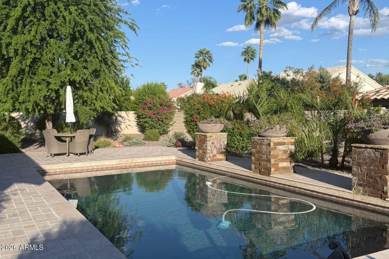 Located in Scottsdale's Cactus Corridor w/in Powderhorn Ranch, single level 4 bedroom, 3 bath home sits in one of North Scottsdale's most established & consistently desirable neighborhoods. The floor plan includes a flexible 4th bedroom w/adjacent bath access, allowing for office, guest, or multi-use configuration. STUNNING BACKYARD w/POOL. Major infrastructure improvements include a NEW ROOF (incl.patio), newer HVAC, water heater, R/O System,upgraded insulation & attic climate system, sewer line replacement completed in 2024. Very low HOA & proximity to Loop 101, TOP rated schools, golf, dining, shopping, hiking, & the Mayo Clinic corridor create strong long-term positioning. A well located home with solid fundamentals & clear upside within a neighborhood known for sustained reinvestment The interior offers a traditional single level floor plan with multiple living areas that provide flexibility for both daily use and entertaining. The kitchen and main living spaces connect well to the backyard, allowing for easy indoor outdoor flow.
The backyard includes a private pool and mature landscaping with space for outdoor seating and recreation. The lot size supports both usability and privacy without requiring heavy maintenance.
Powderhorn Ranch is known for long-term residents, low turnover, and consistent reinvestment into homes over time. Many properties in the neighborhood have been updated or rebuilt, supporting strong overall neighborhood stability and continued value positioning within the Cactus Corridor.
Convenient access to Loop 101 allows quick connectivity across Scottsdale and the greater Phoenix metro. Nearby amenities include established shopping corridors, dining options, medical facilities, and recreational opportunities throughout North Scottsdale.
This home presents a straightforward opportunity to enter a well located Scottsdale neighborhood with strong fundamentals, functional space, and key system updates already completed.