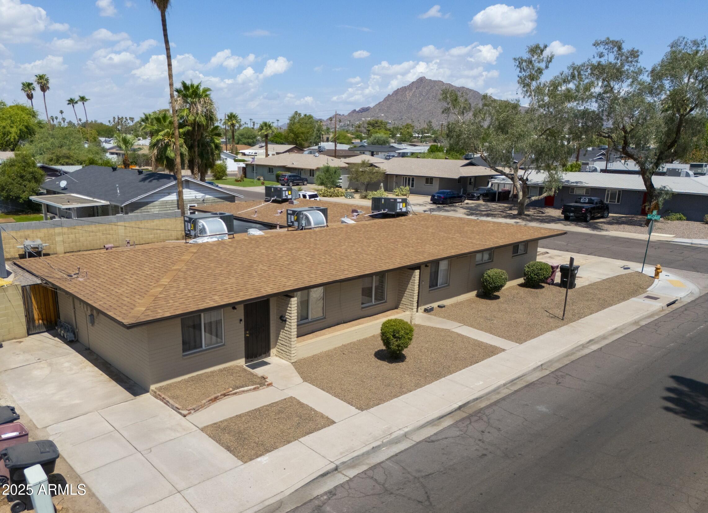 Investor Opportunity in a prime location! A 4-plex in a high-demand area near Old Town Scottsdale. Units are currently rented at $1,250/month - well below market average and presenting the strong upside potential. Fresh exterior paint and all A/C units were replaced a few months ago. Roof has been replaced within the last 3 to 5 years. Ideal for investors looking to renovate and increase cash flow. With no HOA and low-maintenance setup (no carports or garages), this is an excellent value-add opportunity for 1031 exchange, portfolio expansion, or those seeking a foothold in Scottsdale's strong rental market.