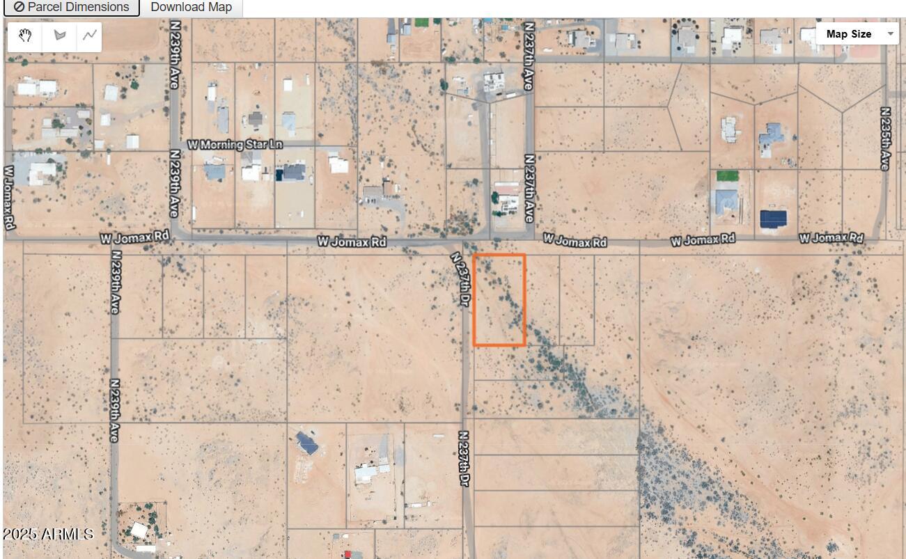 1.47 acres of land in West Surprise! A corner parcel at W Jomax Rd & N 237th Ave with electrical power at the pole! Mountain views & room to grow! Close enough to the city, yet totally rural. Great opportunity for building your horse property or for anyone seeking to create their own oasis or multi-use compound. Additional 4 parcels are available - 3 at 1 acre each & 1 at 4.22 acres.  See the docs tab for recorded plat plan, Surprise zoning, & custom home plans. Additional parcels are 503-83-896, 503-83-893, 503-83-894 & 503-83-895. This land is outside the Luke AFB building restrictions and each lot has a buildable portion for residences, outbuildings & casitas above the flood flow zone. You can bundle parcels into one deal for up to 9 acres. Make your dreams come true now!