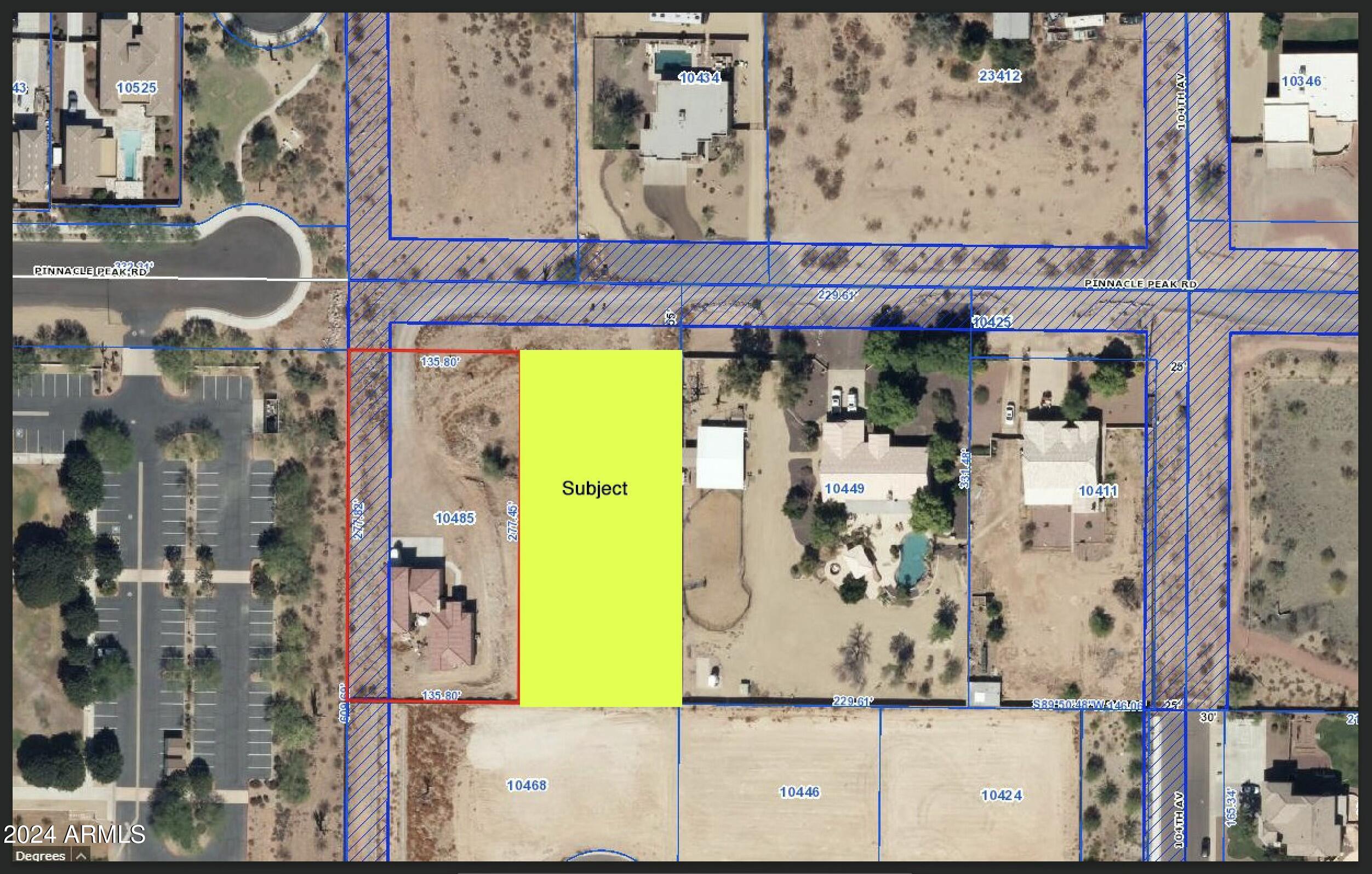 City lights view lot. Surrounded by 1.5 Million dollar homes. Open to creative financing, trades, joint venture.  NO HOA.  Custom Home site. Fantastic views.  34,978 s/f  lot, Horse property.  Lake Pleasant Towne Center 1.8 Miles  away with a Home Depot and restaurants. Easy access to 101 & 303 freeways. Build your dream home NOW.  POWER & WATER at lot. Fenced on south side.  Septic tank required. Buyer to verify all information.  Ask agent to send detailed brochure!   Dead end cul-de-sac street.