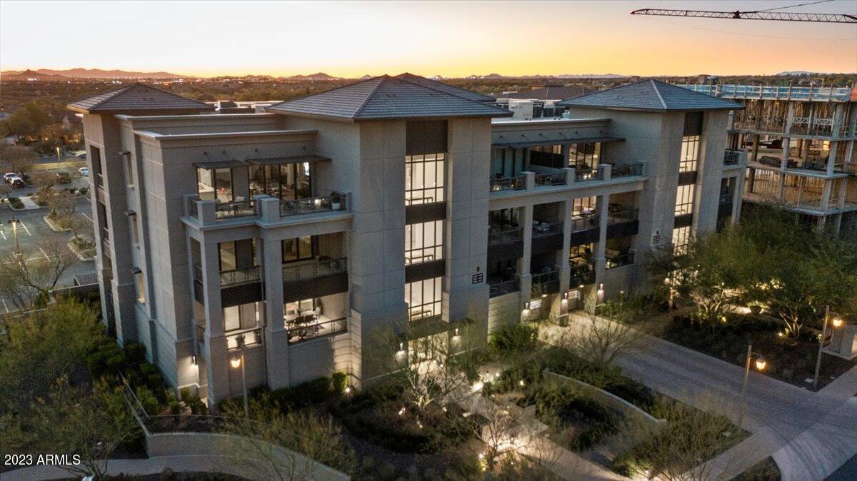 Welcome to the exclusively guard-gated Icon at Silverleaf enclave; desirably situated in the heart of North Scottsdale & surrounded by the pristine privacy of the McDowell Sonoran Preserve, secreted corner residence #2020 offers a truly iconic resort-style living experience. Enjoy peace of mind with manned 24-hour guard-gated security, garage parking & semi-private elevator transportation to your personal vestibule unit entry. The open-concept floor plan is enhanced with custom designer finishes, wood flooring, an executive office/den, ensuite bedrooms with elegant raised vanities / tile finishes throughout & a wall of glass doors allowing seamless access to the private view balcony. The chef's kitchen is equipped with custom light fixtures, marble + quartz finishes, SubZero + Wolf --- stainless steel appliances, custom Distinctive cabinets with ambient under-lighting, large walk-in pantry, water filtration system & wine cooler. Retreat to the secluded primary suite offering direct balcony access, straight-shot mountain views, dual raised vanities, limestone finishes, soaking tub, glass shower, custom shoe closet & custom boutique closet. Convenient access to community resort-style pool, spa, relaxing fire pit, walking paths, over 40 parks & renowned private Silverleaf 18-hole championship golf course. We welcome your inquiries.