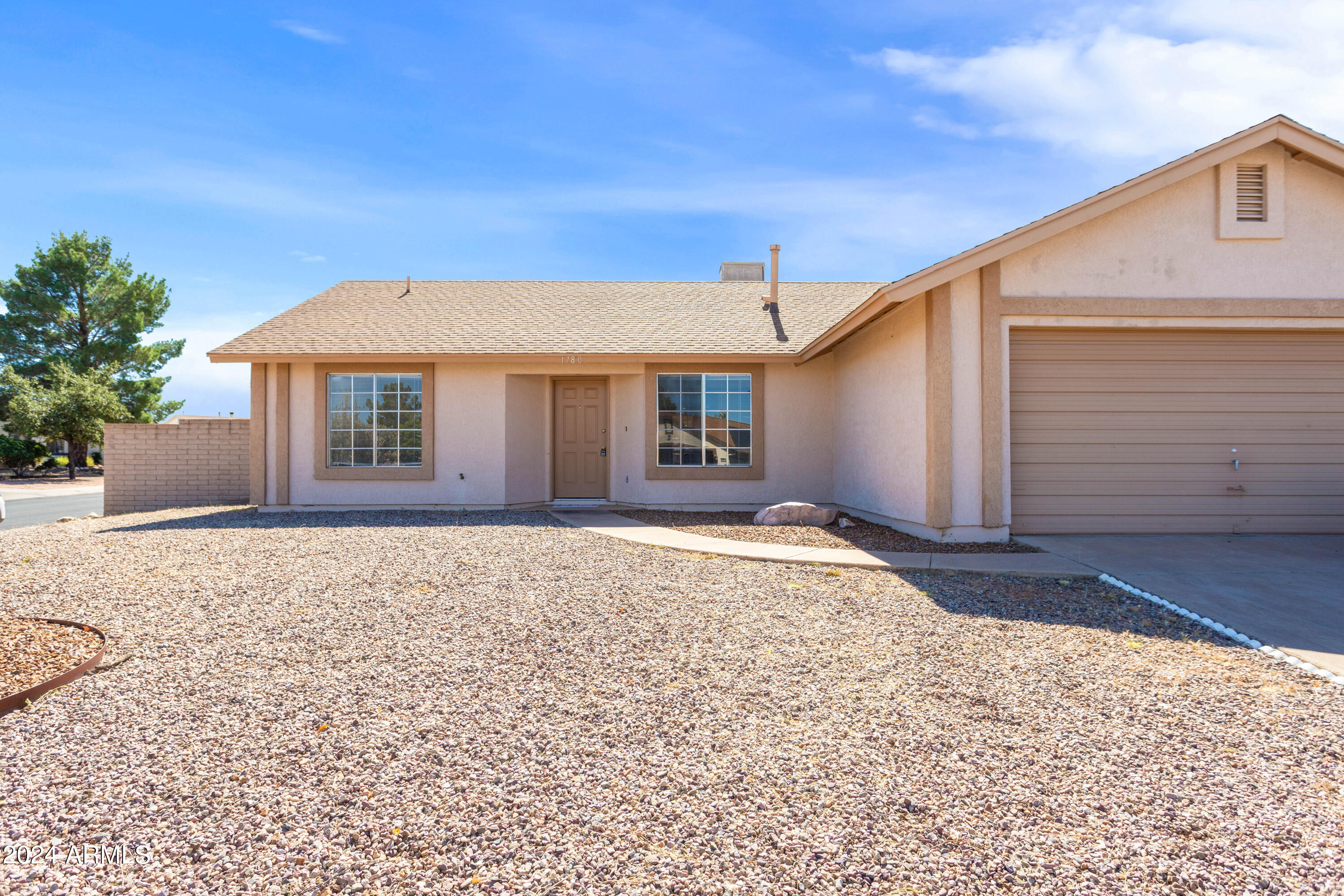 Great home in the heart of Sierra Vista. Close to all amenities and Fort Huachuca. Situated on a corner lot with great front and back yard space, double/drive through gate and covered patio area. Inside walk into a great split floorplan - living room, dining room and kitchen centralized located. 2 guest bedrooms to the left including a full bathroom. Master Suite to the right along with on-suite and walk in closet. Take a look and fall in love with your new home.