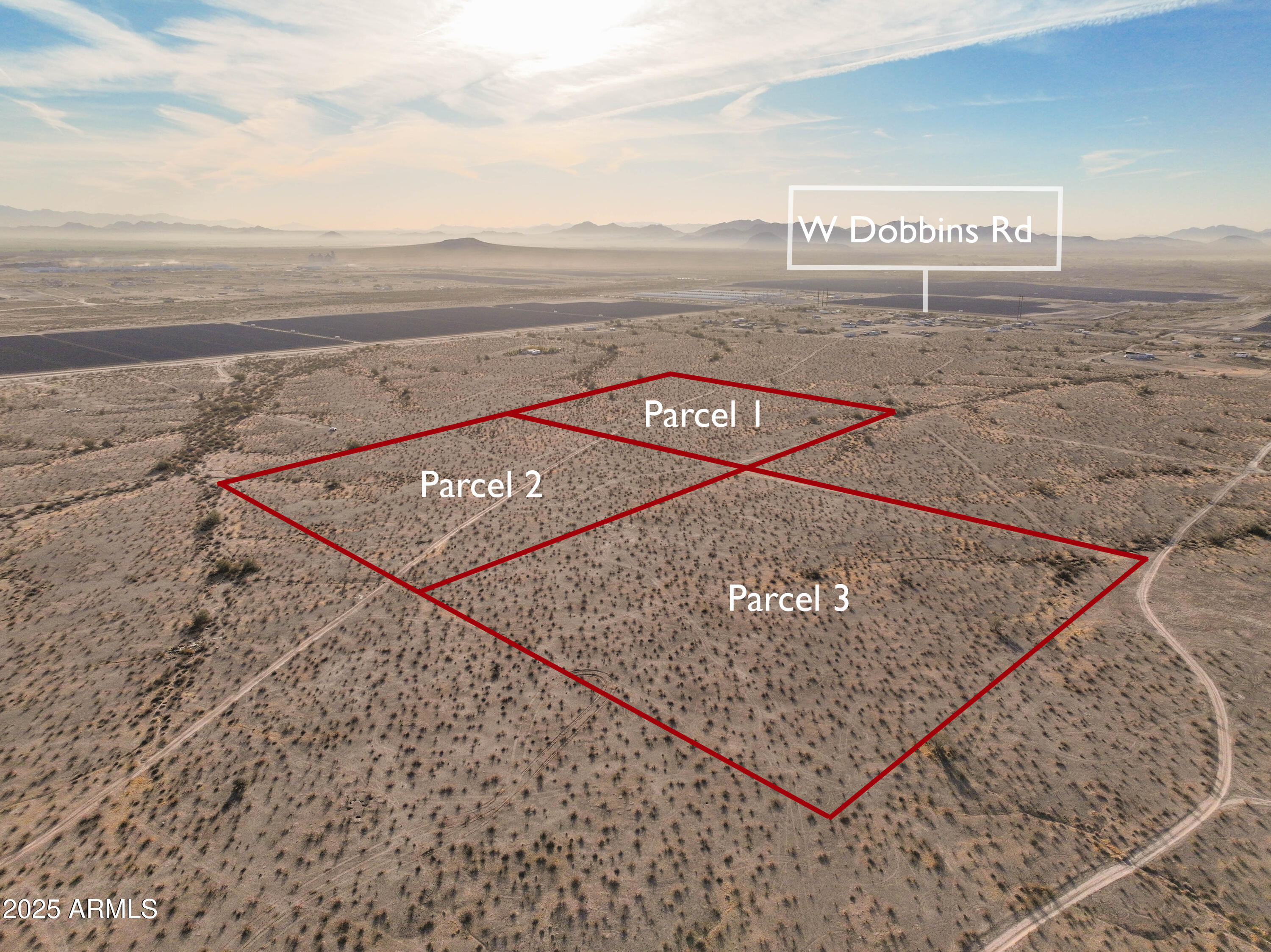 3-9.98 acre parcels, offering one of the few remaining large land opportunities along the Tonopah/Buckeye border. The property is flat with no flood zone, and has minimal wash or drainage concerns. The owner originally intended to hold long-term, but has since decided to sell everything. With significant development potential and power steadily moving closer, this is a strong opportunity in a rapidly growing area.

Listing is for parcels, 401-42-008 N,M,Q
Owner willing to sell of individual parcels or 5 acres.