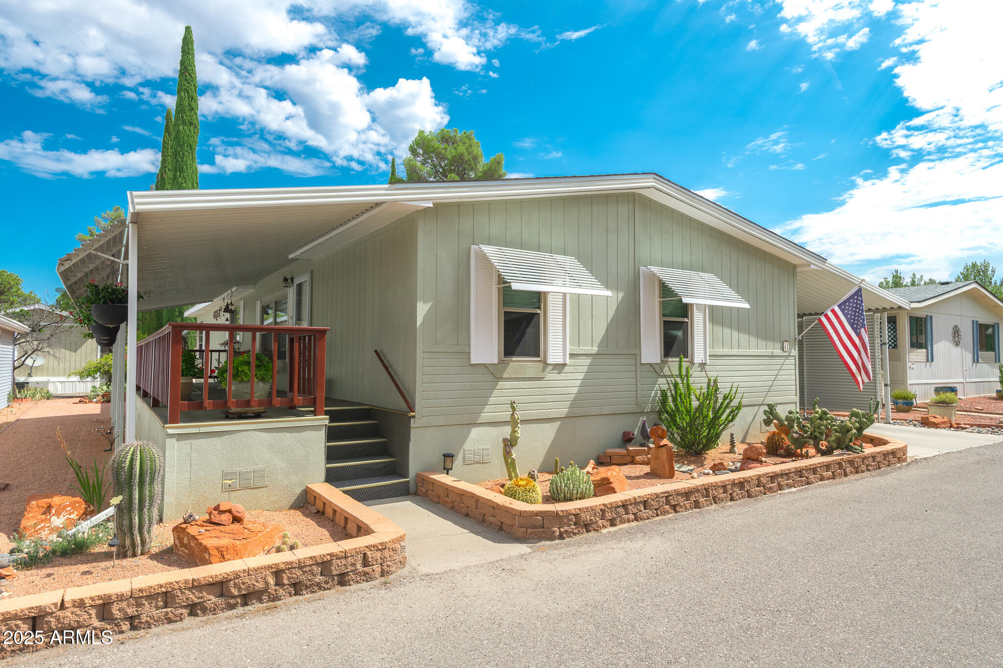Seller offering to pay 3 months of lot rent with competitive offer! Just minutes from the heart of West Sedona along scenic Highway 89a, this beautifully maintained manufactured home in the sought-after 55+ community of Sedona Shadows offers the perfect blend of comfort, style, and convenience. Lovingly cared for by the same owner for 40 years, it boasts $115k in recent upgrades including a new roof, electric window shades, updated flooring, a modernized kitchen, refreshed bathrooms, and so much more. Every detail has been thoughtfully improved to create a move-in-ready retreat where you can simply relax and enjoy Sedona's stunning red rock views. The community offers a lovely clubhouse with a pool, heated spa, workout facilities, and more. Lot rent for home is $1328/month. No additional HOA fees. Furniture available with a separate bill of sale. Don't miss your opportunity, call for a viewing today!