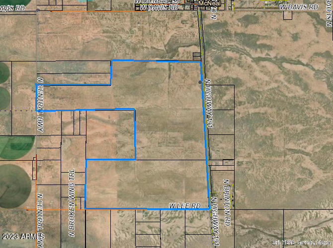 1086 +/- Acres conveniently located south of Davis Rd on HWY 191. currently being used for cattle grazing.  One of eight water wells serve the needs of livestock.  McNeal is located approximately 20 miles north of Douglas AZ / U.S. -Mexico border with the second largest port in Arizona.  The new Douglas commercial land port of entry project is being constructed 4.5 miles west of the existing port of entry & will significantly expand & support municipal redevelopment plans for the historical town of Douglas tourism gateway & commercial transportation hub. The opportunity for investment is in your hands now, don't wait! Arizona's privately owned land is limited & in demand. Yes, utilities to the property.