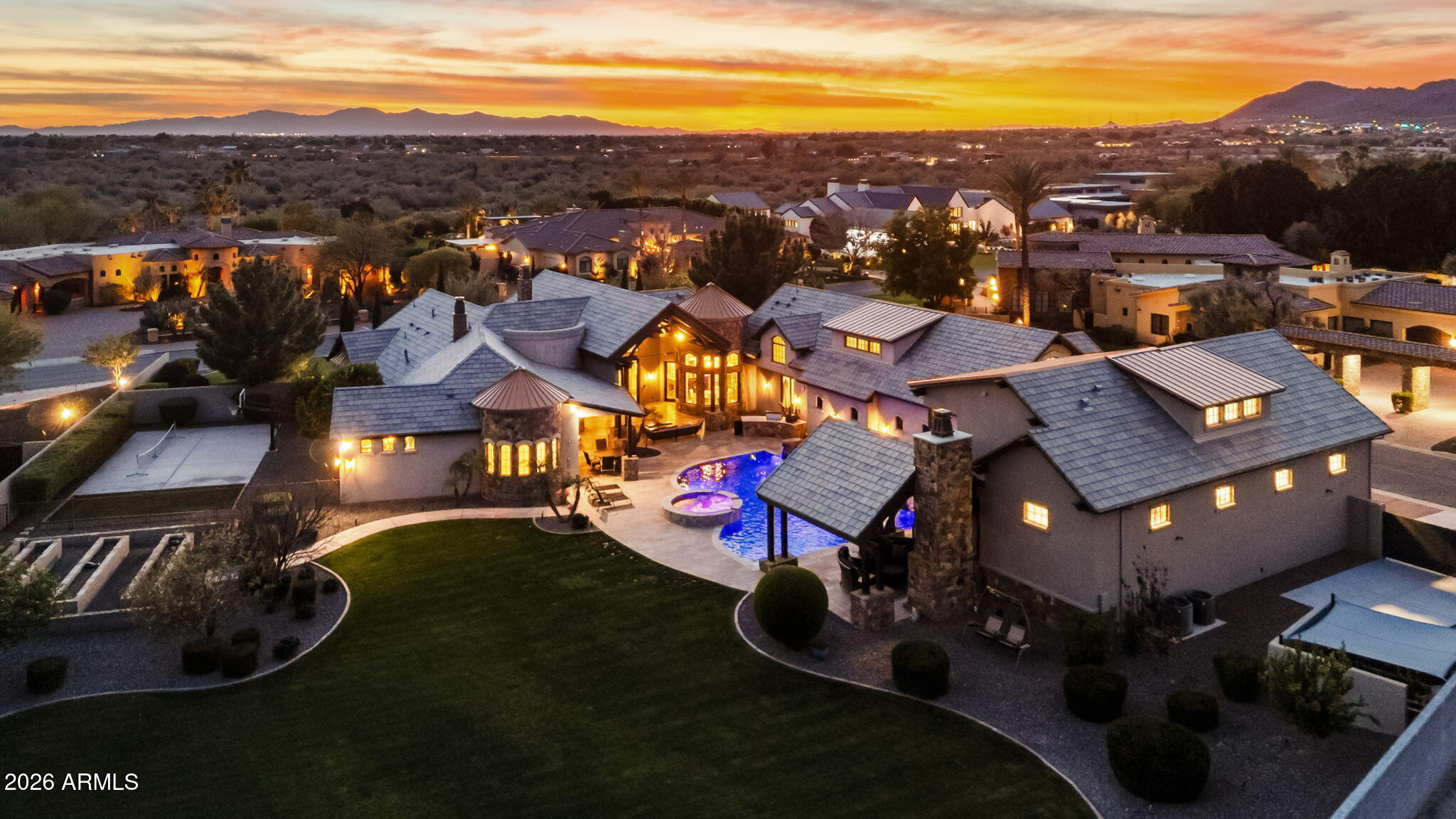 RARE CUSTOM | OVER AN ACRE | RV GARAGE | RESORT BACKYARD | COPPER CREEK ESTATES

Rare opportunities like this are seldom available in Copper Creek Estates. Tucked within this highly coveted enclave, this meticulously maintained custom cottage-style residence offers a level of privacy, craftsmanship, and lifestyle rarely found, especially on an exceptional over-an-acre lot. 

Just shy of 1 million in upgrades throughout, featuring 5,338 sq ft in the main residence & a 1,352 sq ft RV garage with a 360 sq ft raised mezzanine man cave. The home features 5 bedrooms & 7 bathrooms, which includes a beautifully finished loft that functions seamlessly as a game room or flexible living space. Thoughtfully designed & exceptionally cared for, the home showcases a stunning blend of modern updates with warm cottage character throughout.

One of the most impressive features is the fully finished RV garage, designed as a true extension of the home. It includes a half bathroom, and an elevated mezzanine lounge, making it as functional as it is visually striking. This incredible space could easily be converted into extra livable space.

The entire property is integrated with a Control4 and Lutron smart home system, providing effortless control of lighting, audio, and home automation. Recent owner updates elevate the interiors while preserving the home's timeless appeal.

Outdoors, the property transforms into a private retreat with a resort-style backyard, expansive entertaining areas, and a basketball court, all set against the scale and privacy only an acre-plus lot can provide.

Homes of this caliber, condition, and setting rarely come to market in Copper Creek Estates. This is a truly special opportunity to own a rare custom residence in one of the area's most exclusive communities.